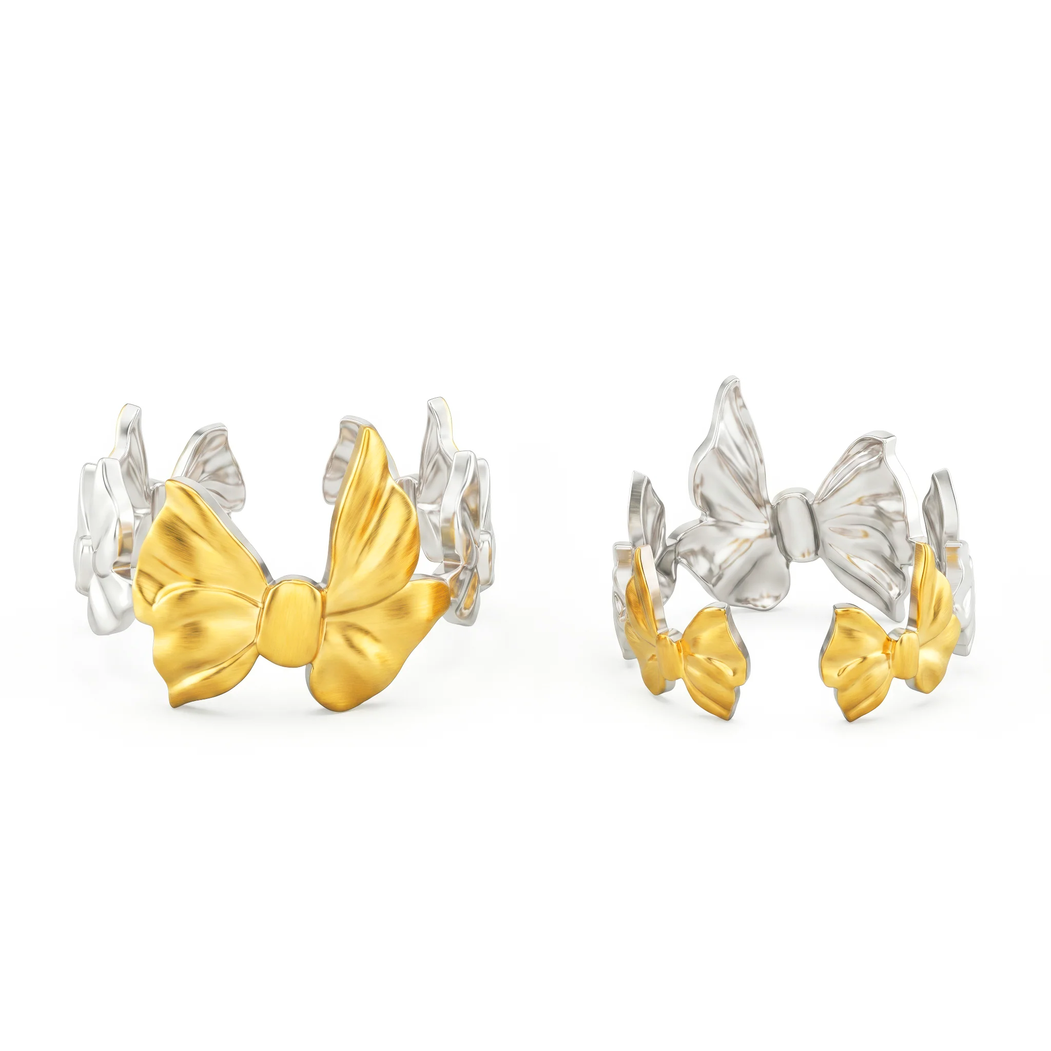 PRAO Ring Anti-Tarnish Ribbon Bow (Adjustable Size)
