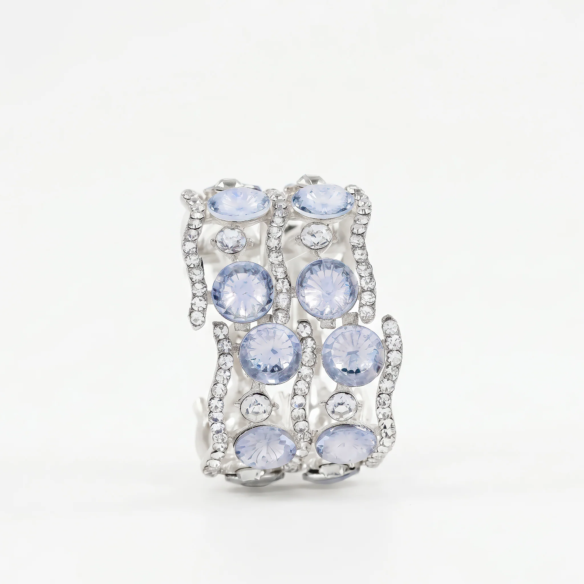 PRAO Hair Claw Clip Anti-Tarnish Ornate Crystal With Heart Handles - Image 3