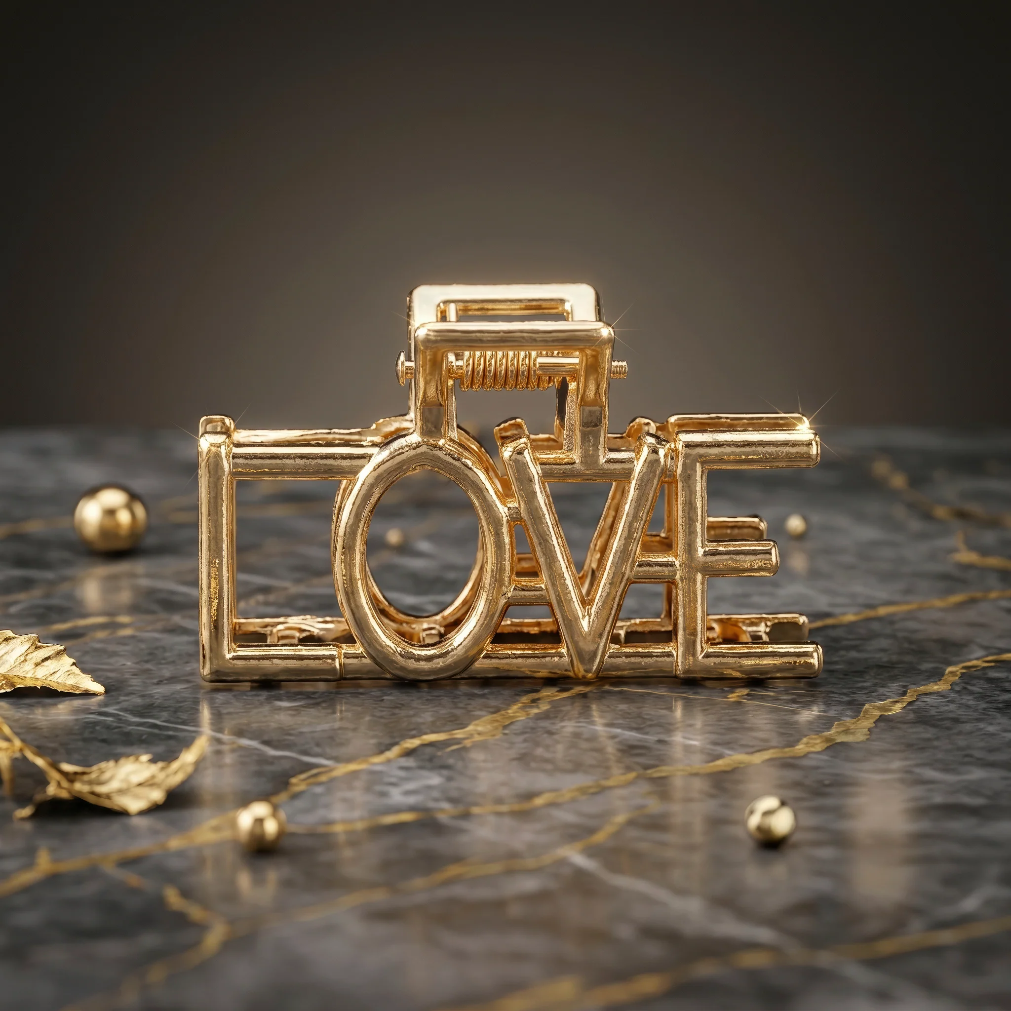 PRAO Hair Claw Clip Anti-Tarnish Love Word - Image 4