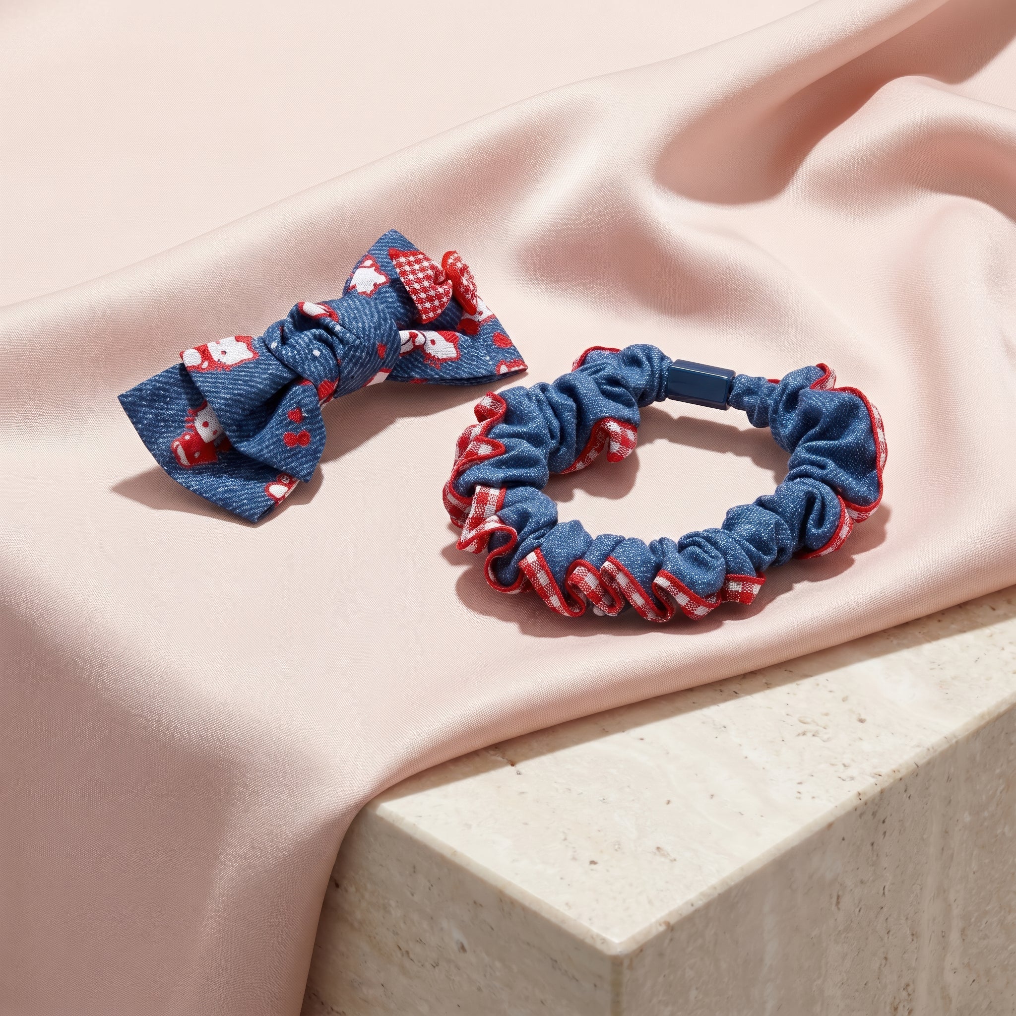 PRAO Scrunchie Denim Bow - Image 5