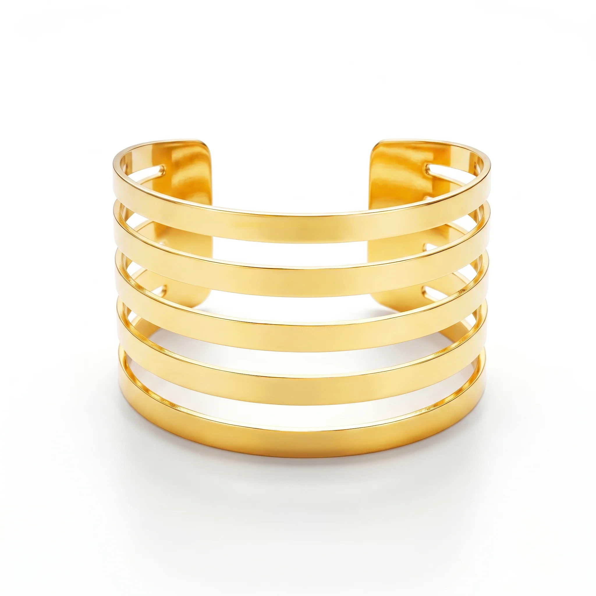 PRAO Bracelet Anti-Tarnish Stacked Look Cuff (Adjustable Size) - Image 3