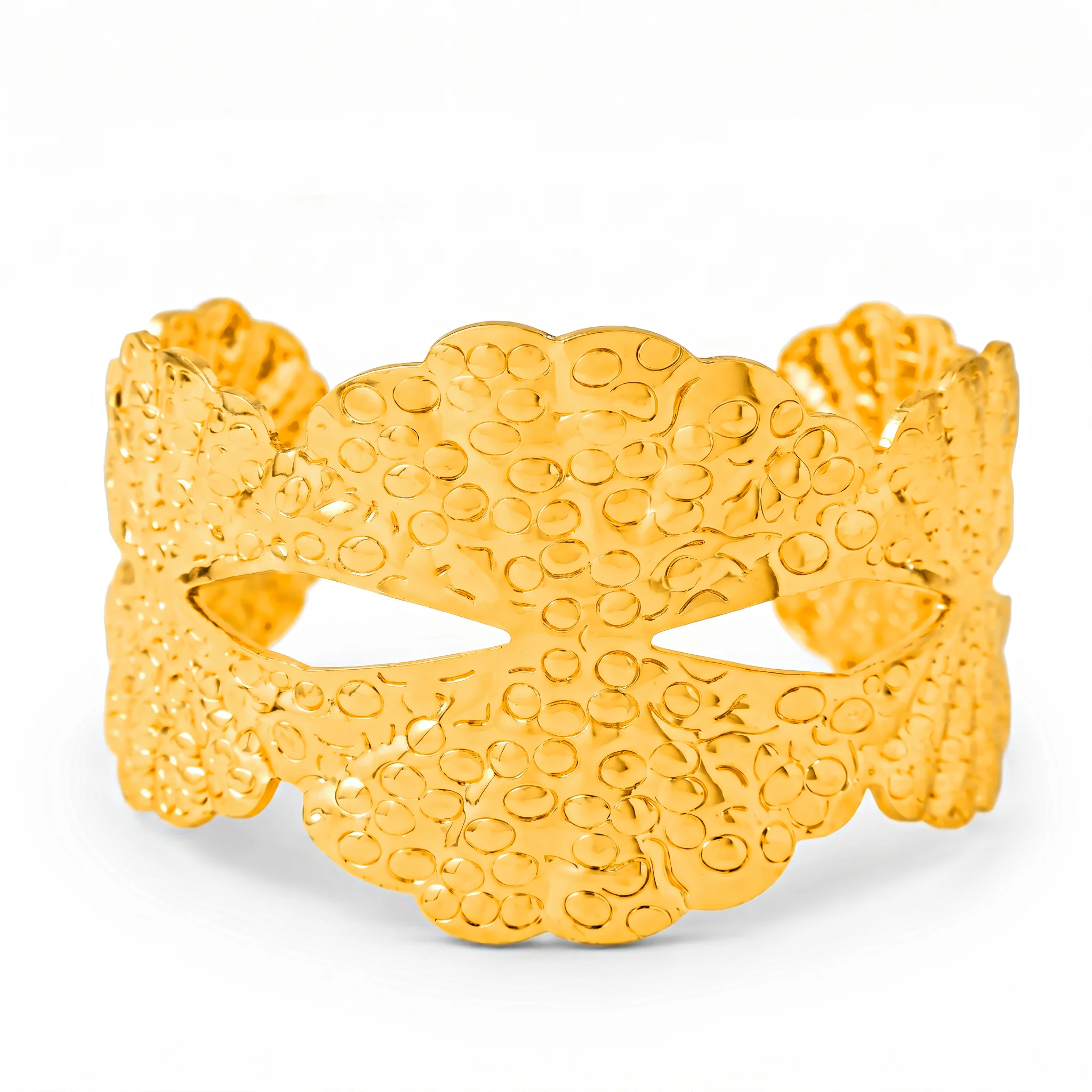 PRAO Bracelet Anti-Tarnish Butterfly Filigree Cuff (Adjustable Size) - Image 3