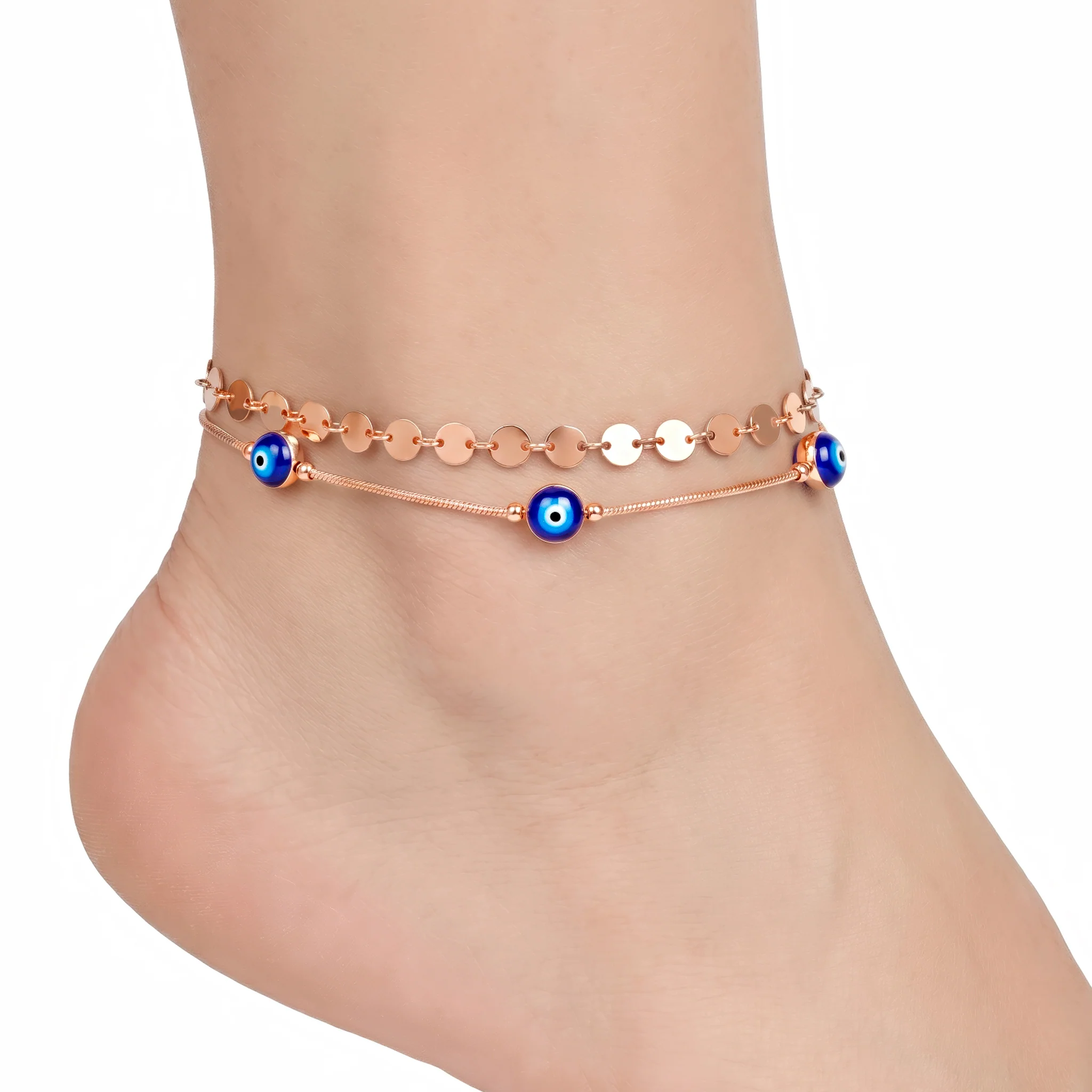 PRAO Anklet Anti-Tarnish Evil Eye Charm - Image 2