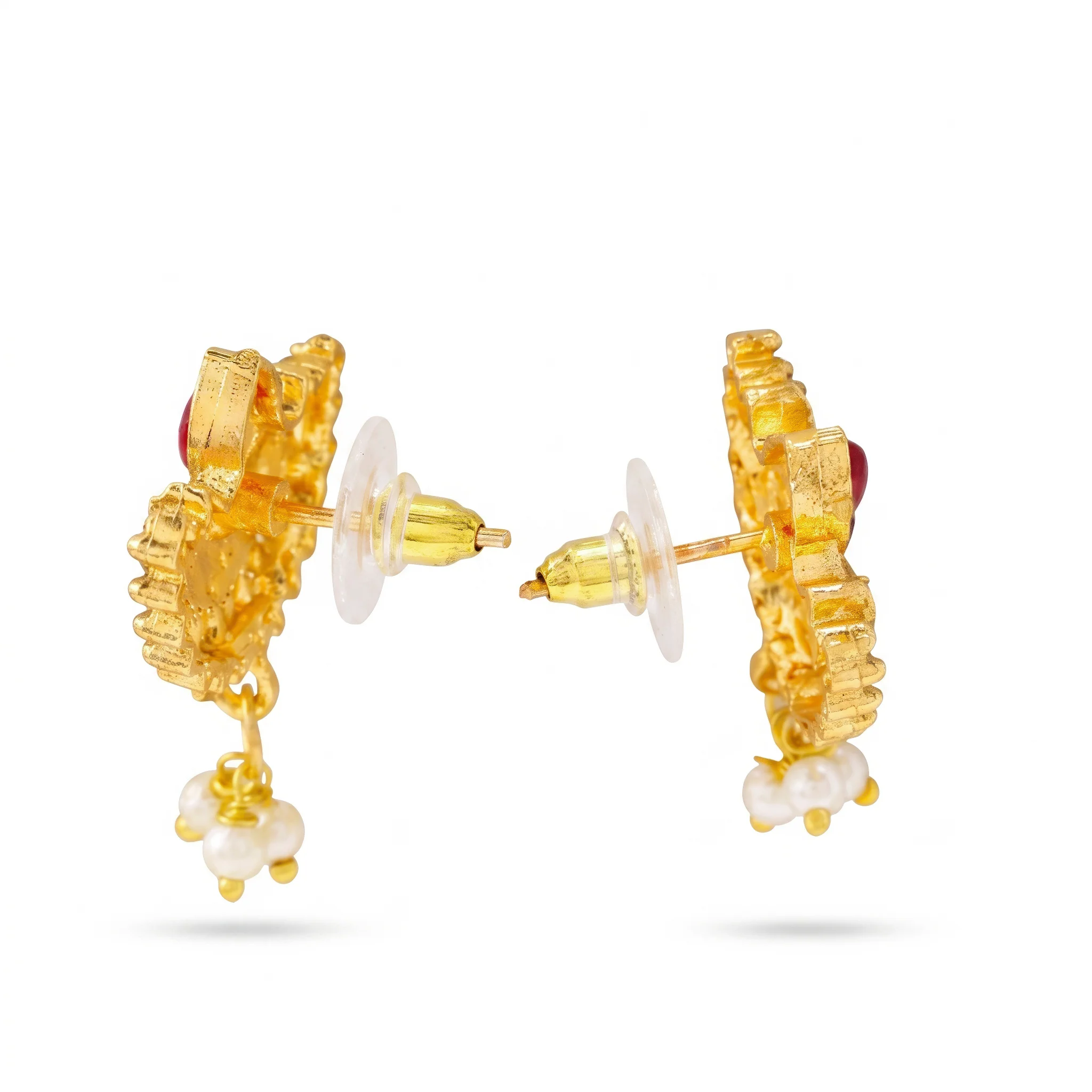 PRAO Earrings Anti-Tarnish Crescent Moon Studs - Image 5