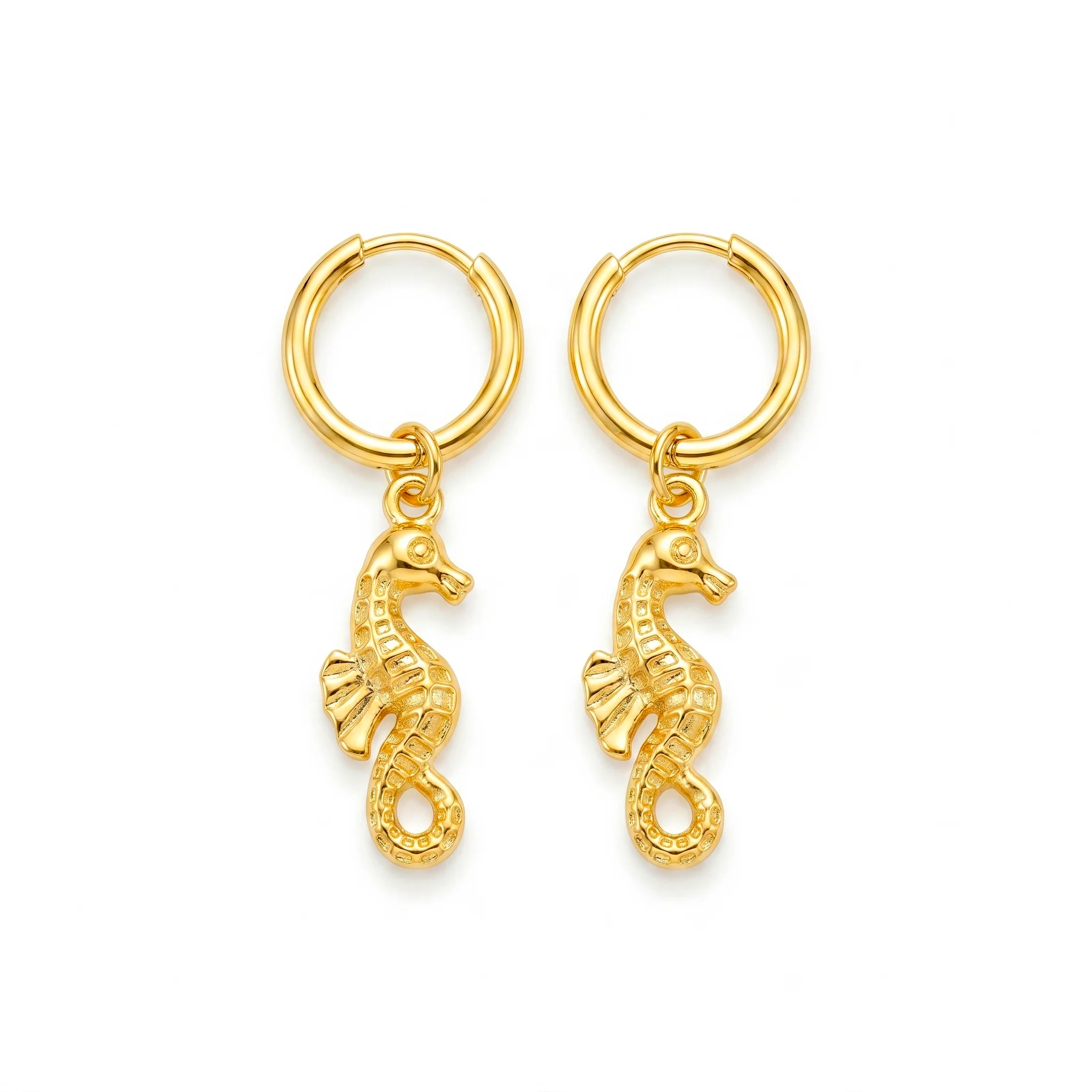 PRAO COMBO ✨ Yellow Floral Scarf Necklace With Seahorse Earrings - Image 12