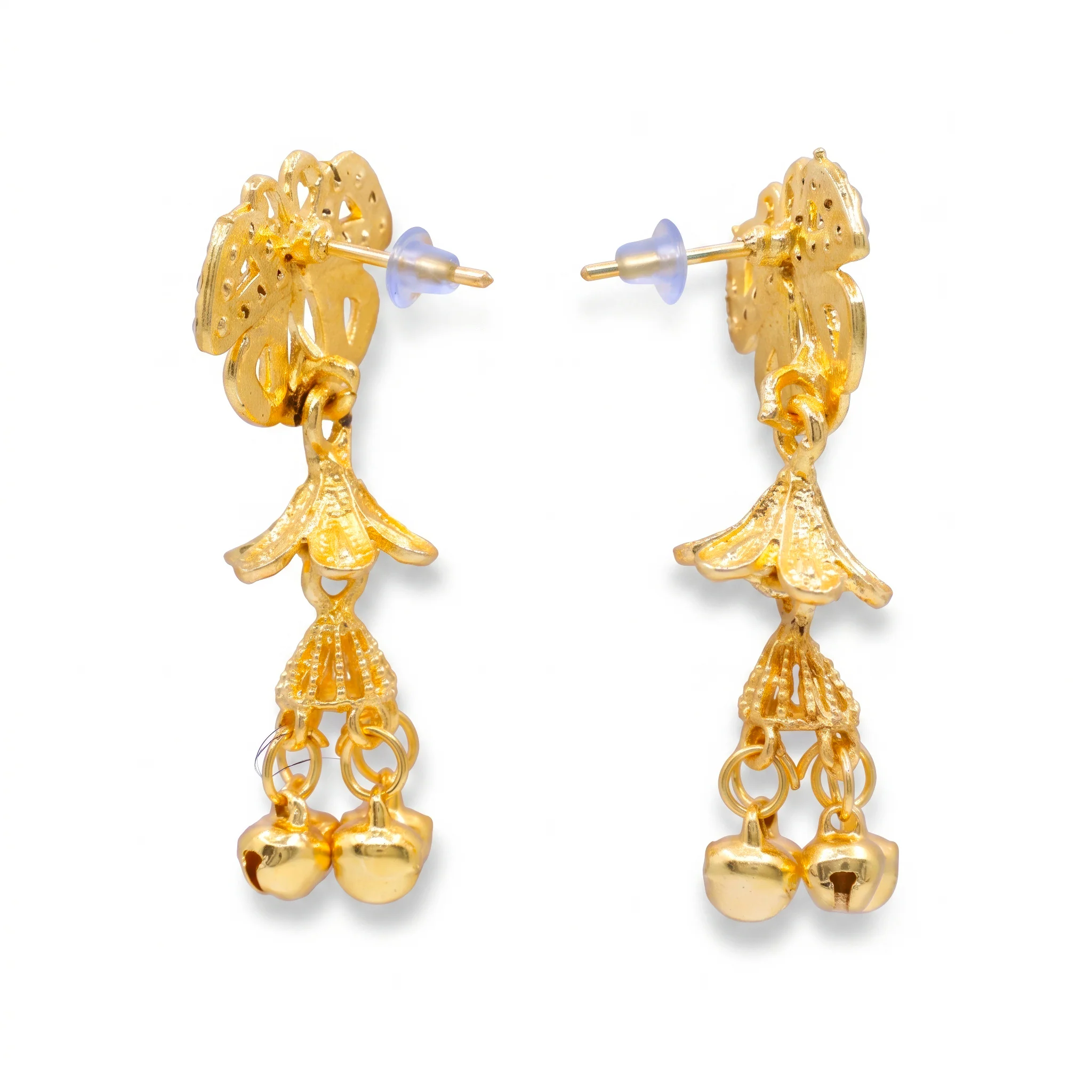 PRAO Earrings Anti-Tarnish Butterfly Jhumka - Image 5