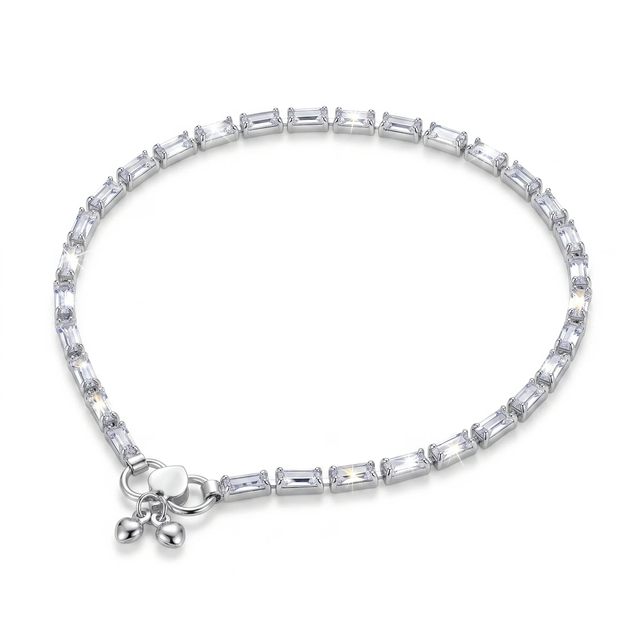 PRAO Anklet Anti-Tarnish Crystal Tennis - Image 3