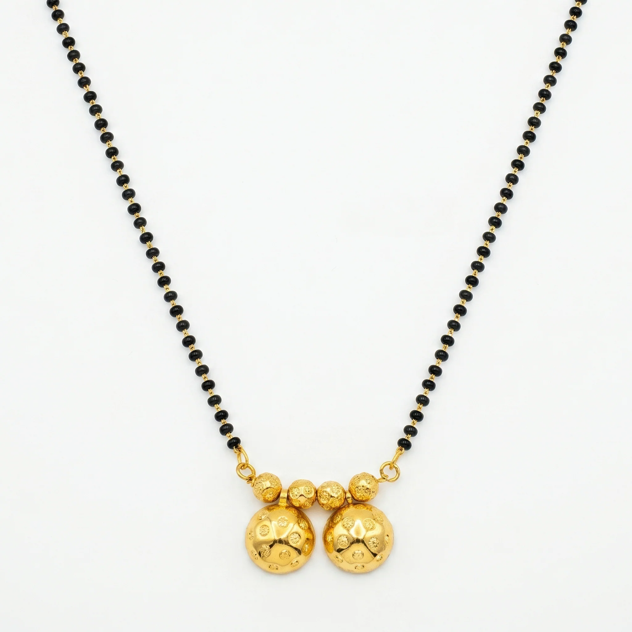 PRAO Necklace Anti-Tarnish Black Bead Dome Mangalsutra - Image 4