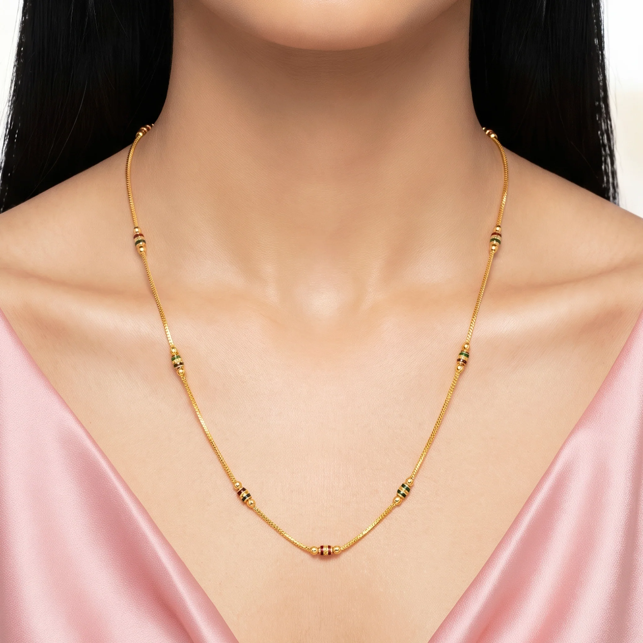PRAO Necklace Anti-Tarnish Rope Chain