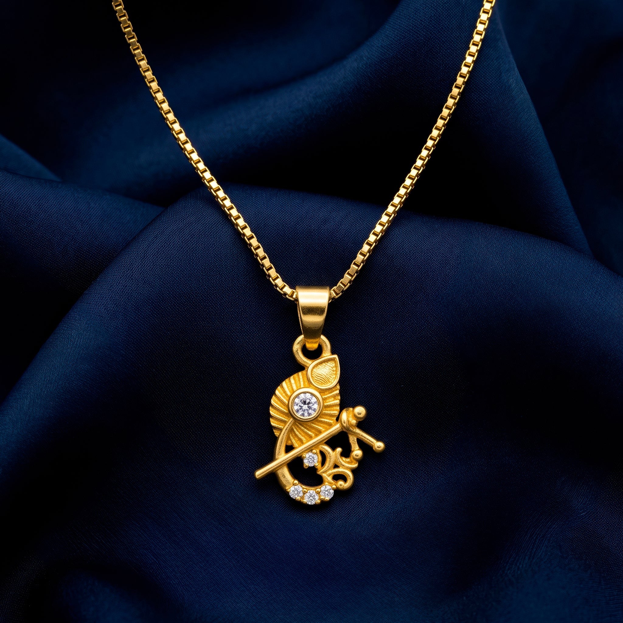 PRAO Necklace Anti-Tarnish Krishna Flute Chain