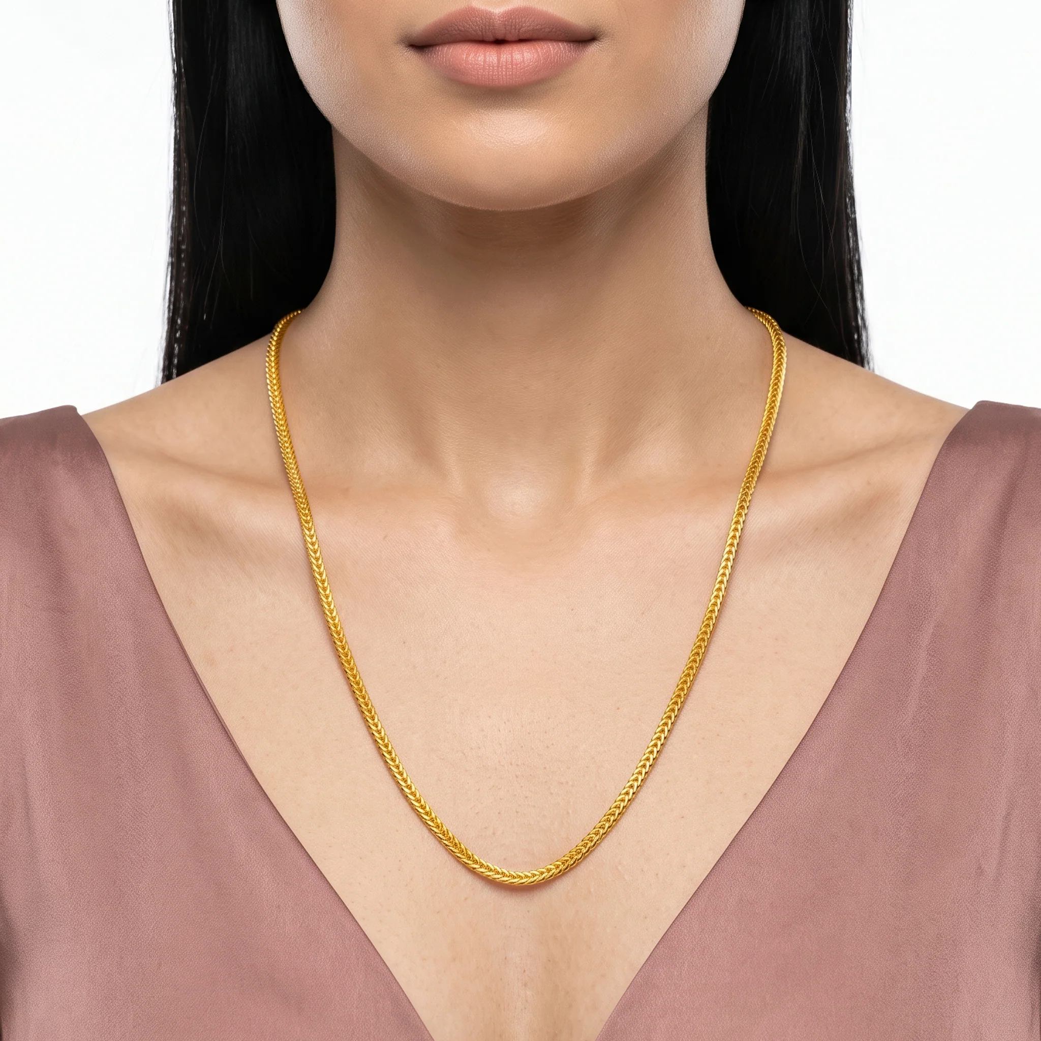 PRAO Necklace Anti-Tarnish Franco Chain - Image 2