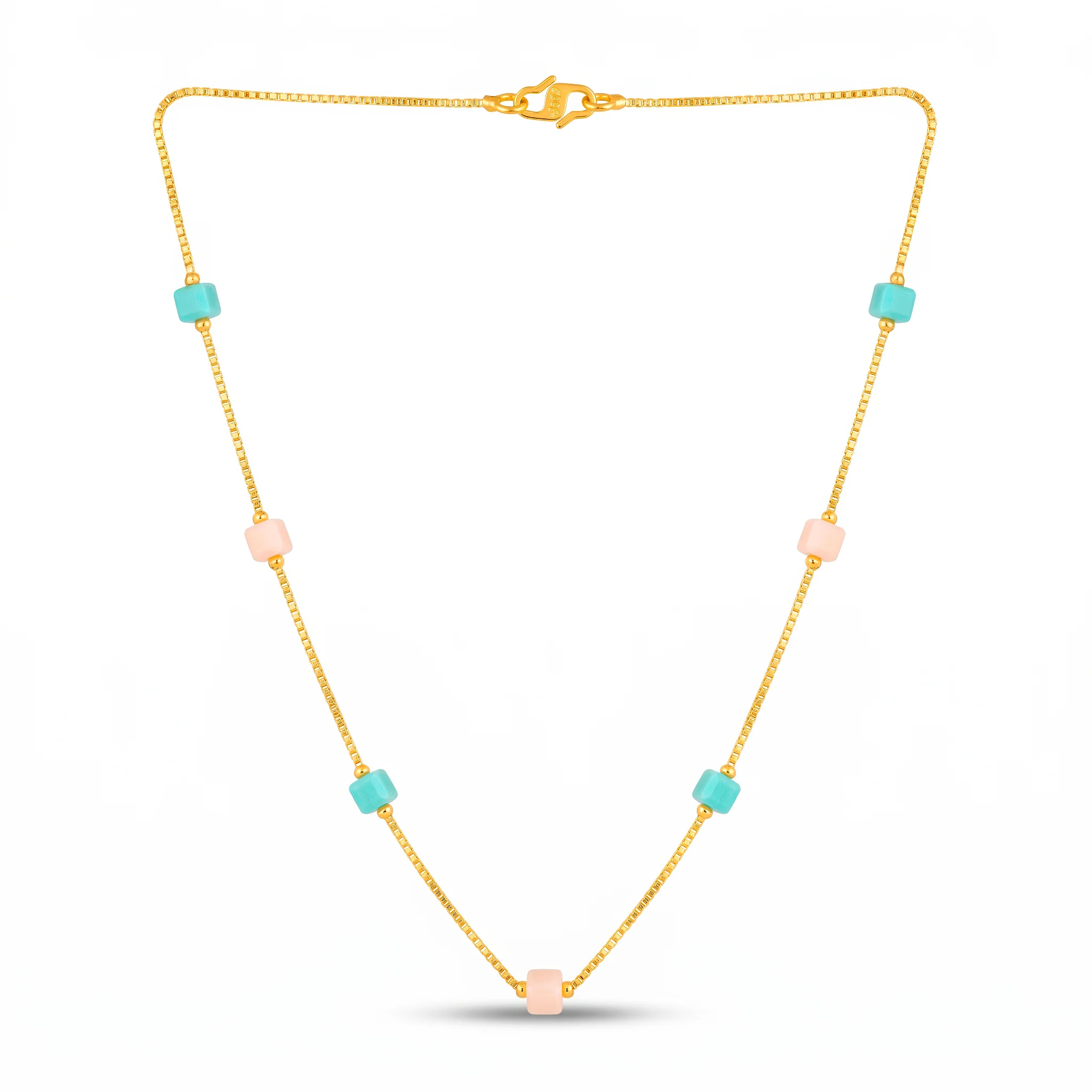 PRAO Necklace Anti-Tarnish Cubic Bead Chain - Image 3