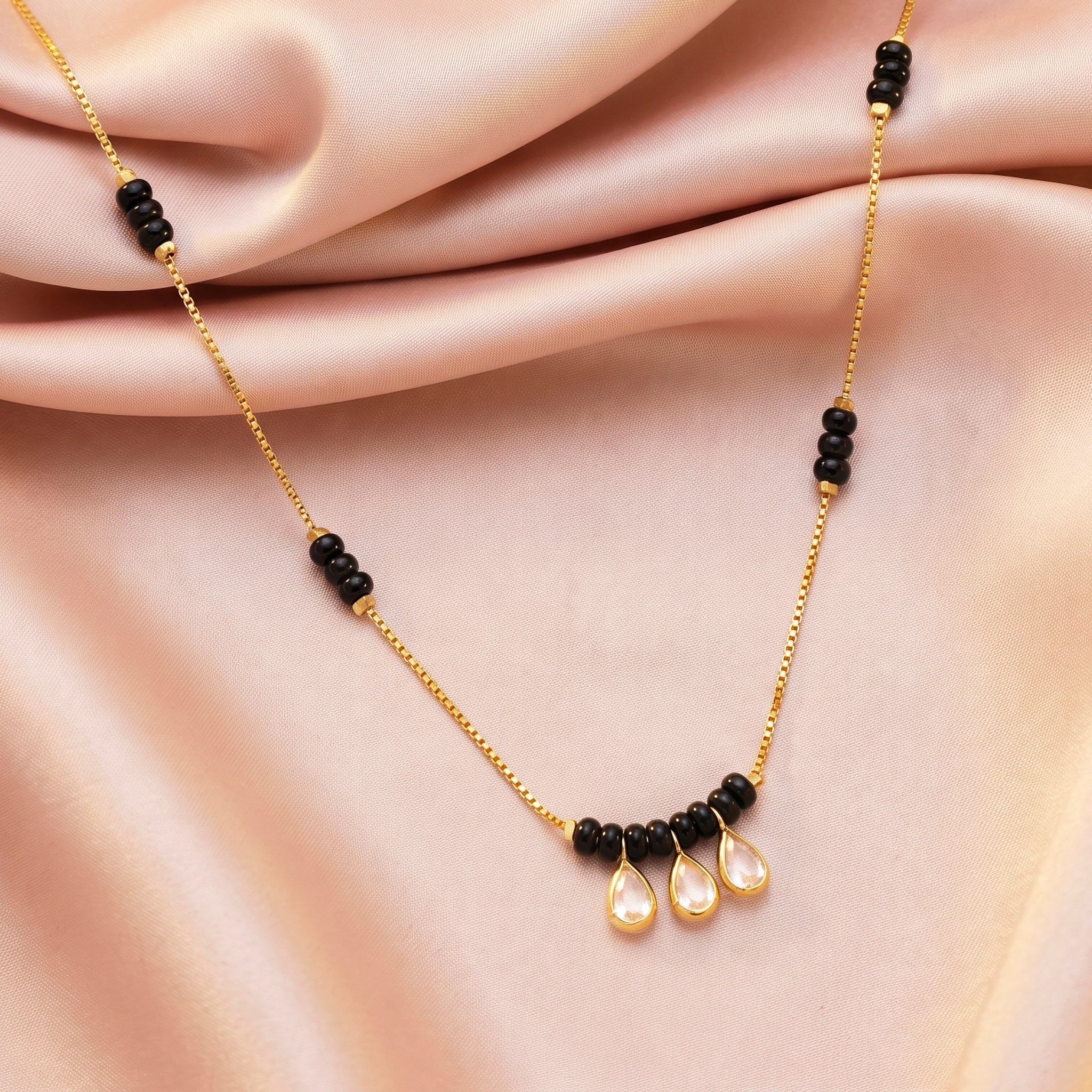 PRAO Necklace Anti-Tarnish Kundan Charm Mangalsutra - Image 4