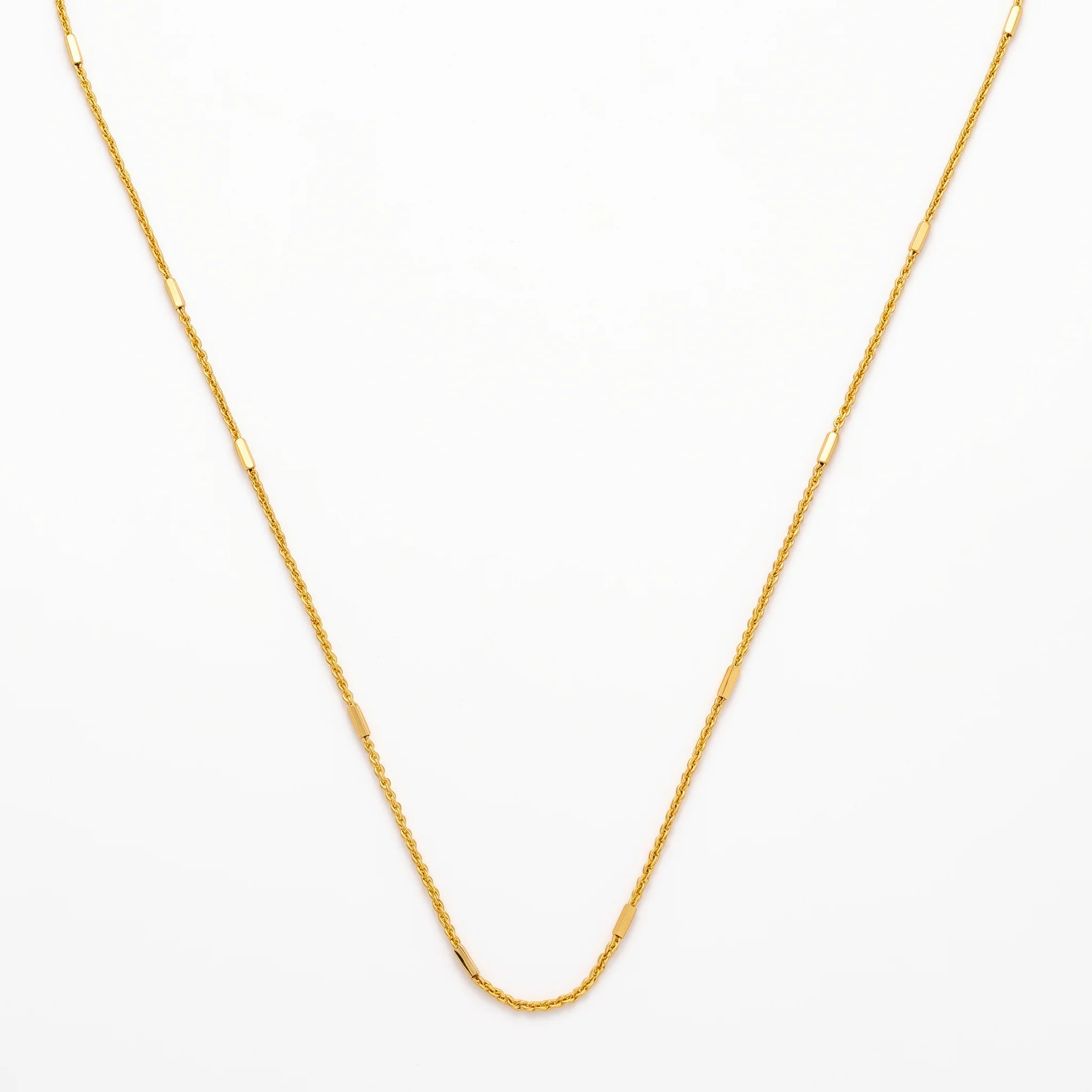 PRAO Necklace Anti-Tarnish Twisted Rope Chain - Image 3