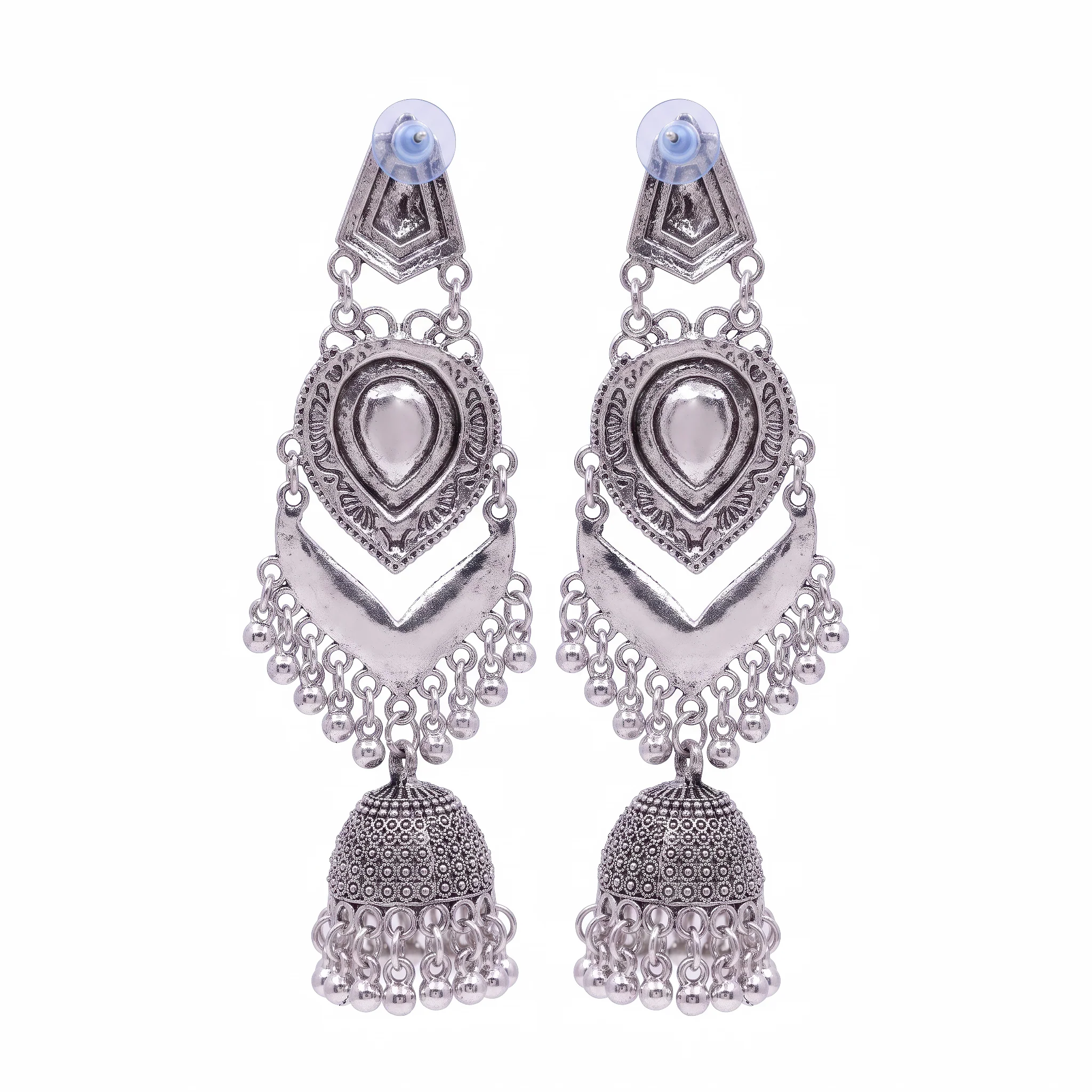 PRAO Earrings Anti-Tarnish Temple Deity Filigree Dangles - Image 5