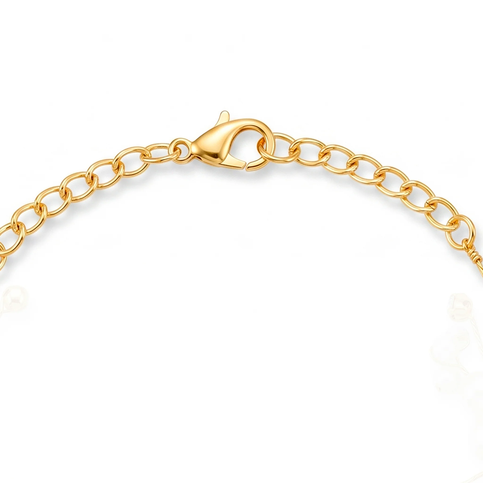 PRAO Bracelet Anti-Tarnish Starburst Pearl Crystal Bangle (Adjustable Size) - Image 5