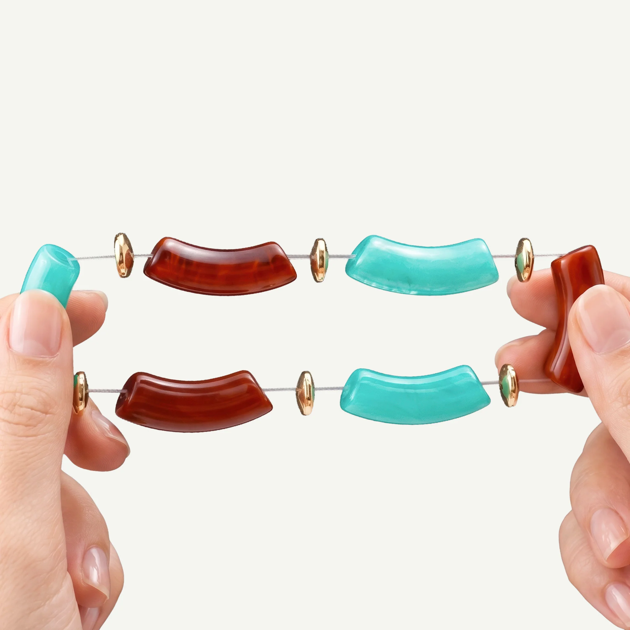 PRAO Bracelet Anti-Tarnish Tortoiseshell Tube Bangle (Adjustable Size) - Image 5