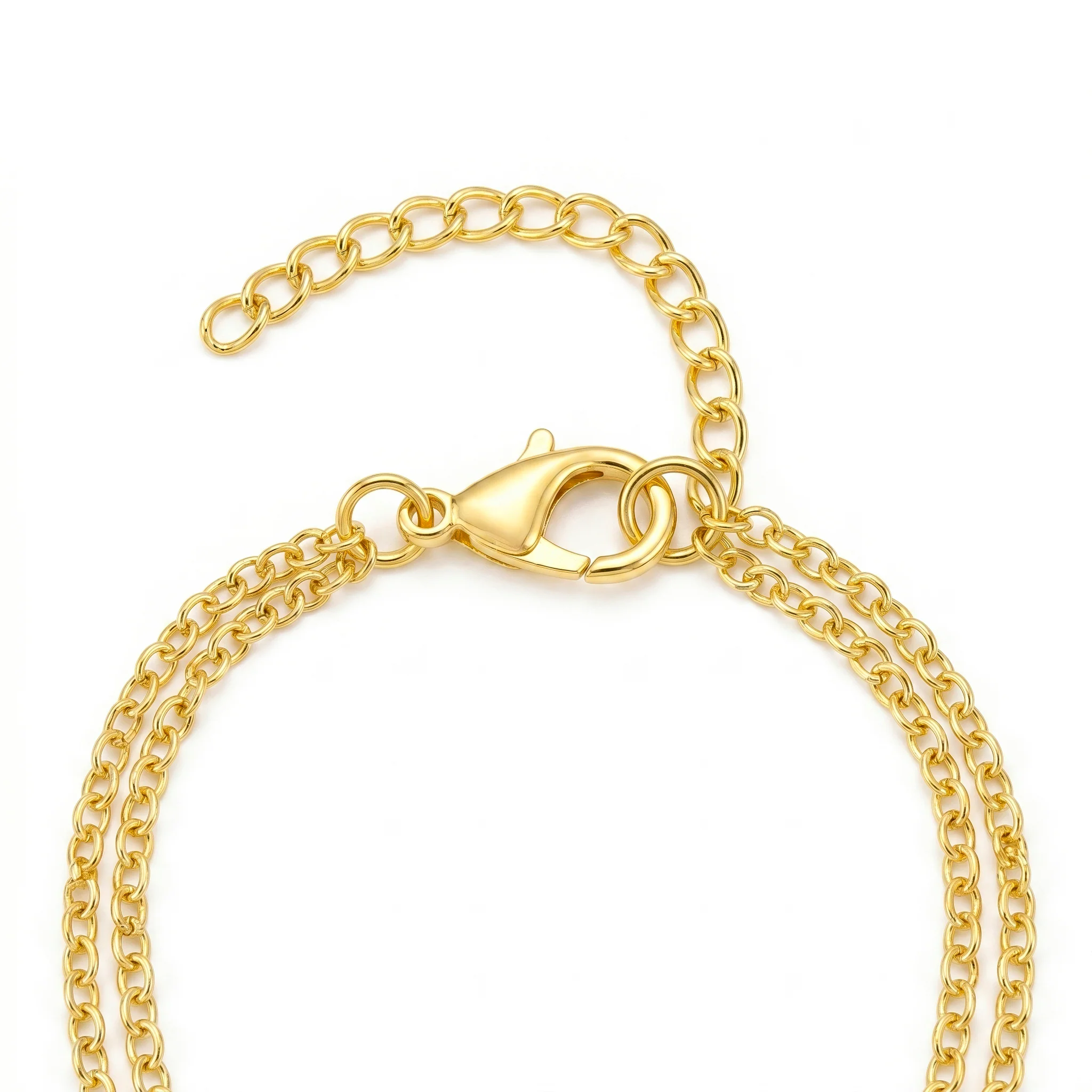 PRAO Anklet Anti-Tarnish Infinity Charm Double-Strand Chain - Image 5