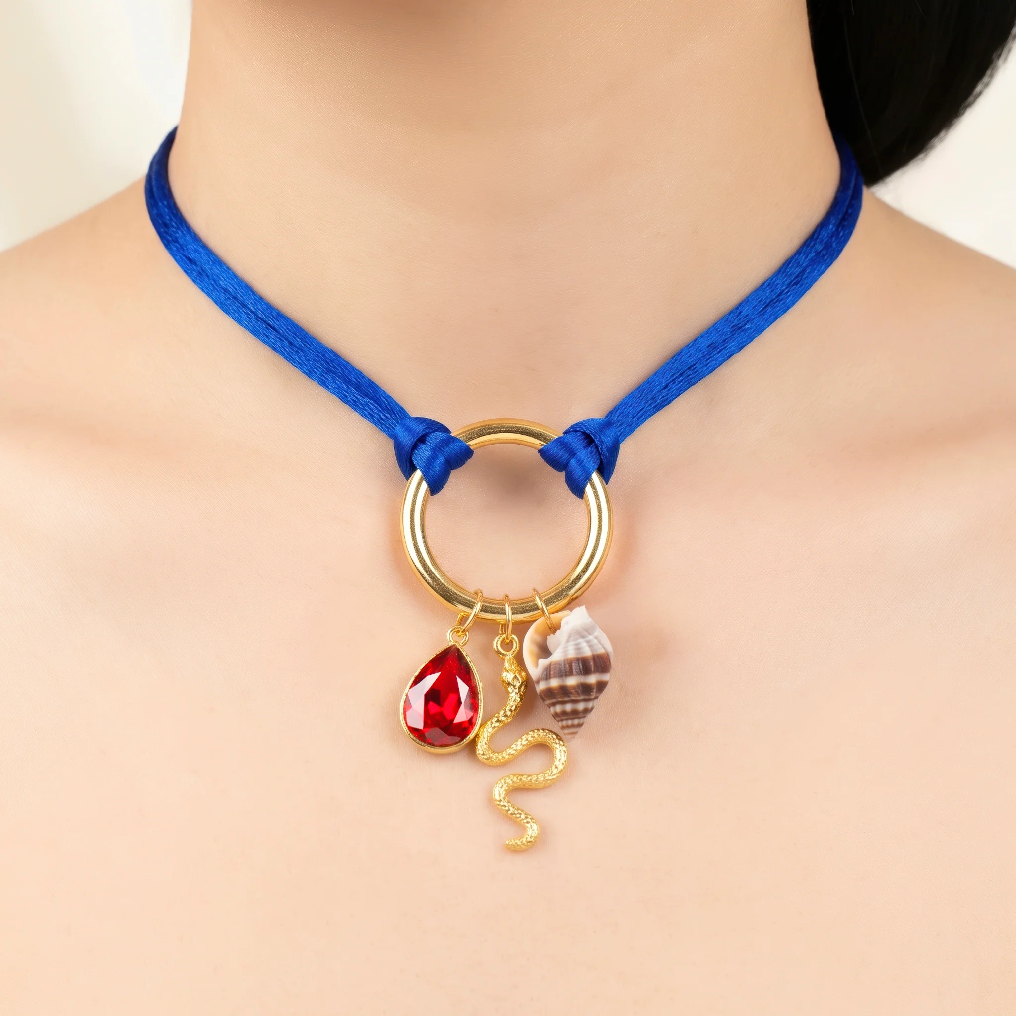 PRAO Necklace Anti-Tarnish Seashell Charm Cord - Image 3
