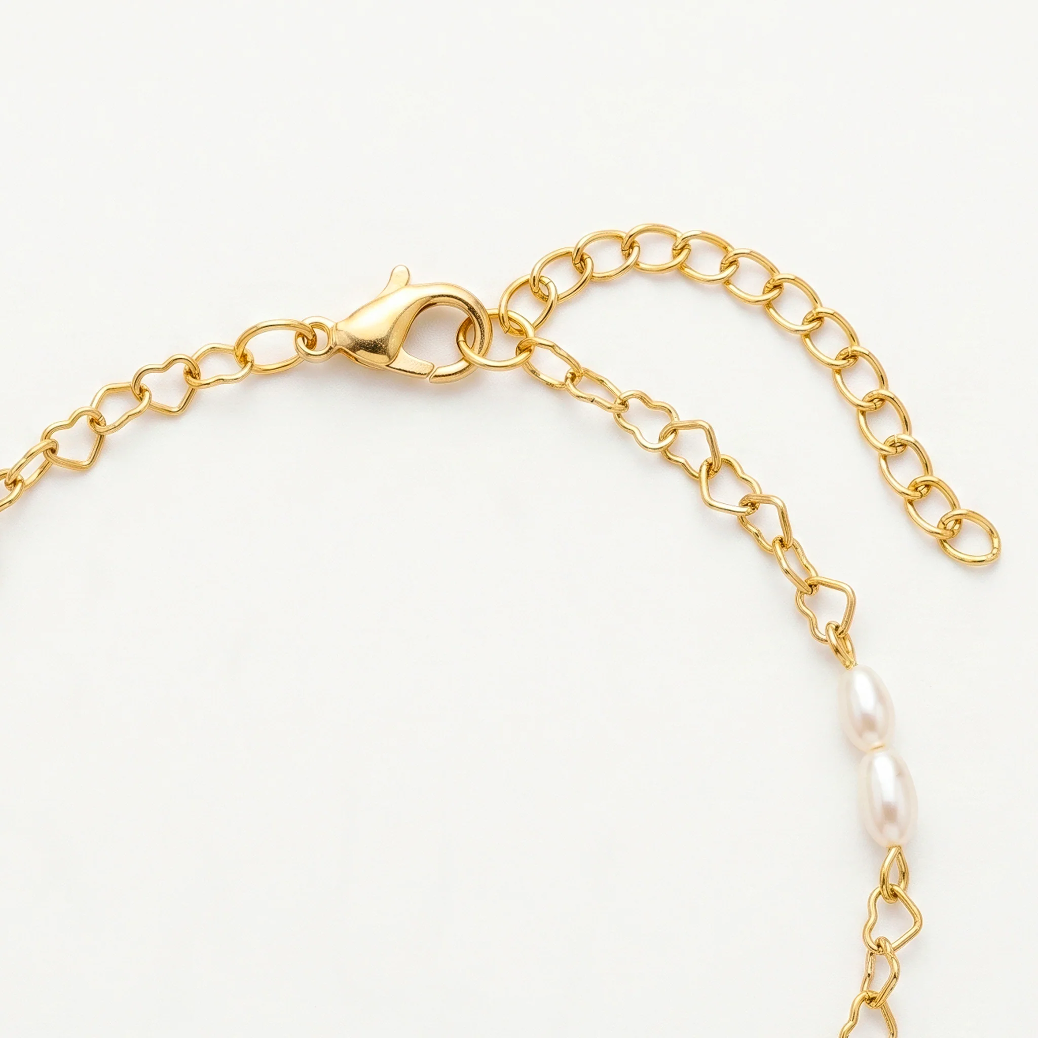 PRAO Anklet Anti-Tarnish Heart Pearl Charm - Image 5