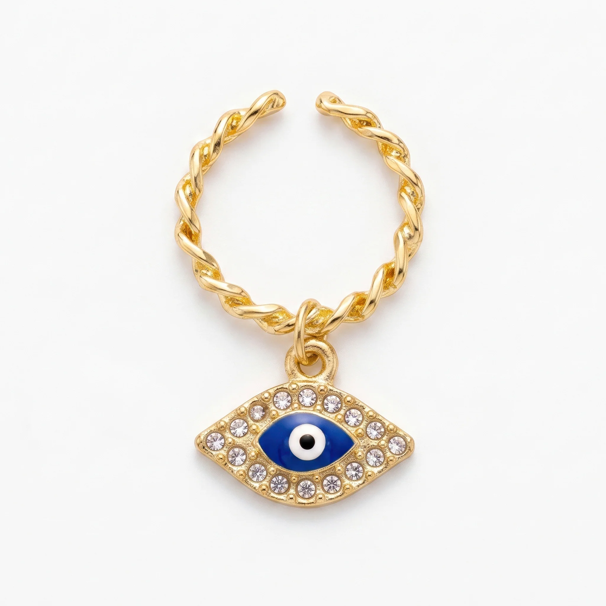 PRAO Ring Anti-Tarnish Evil Eye Charm (Adjustable Size)