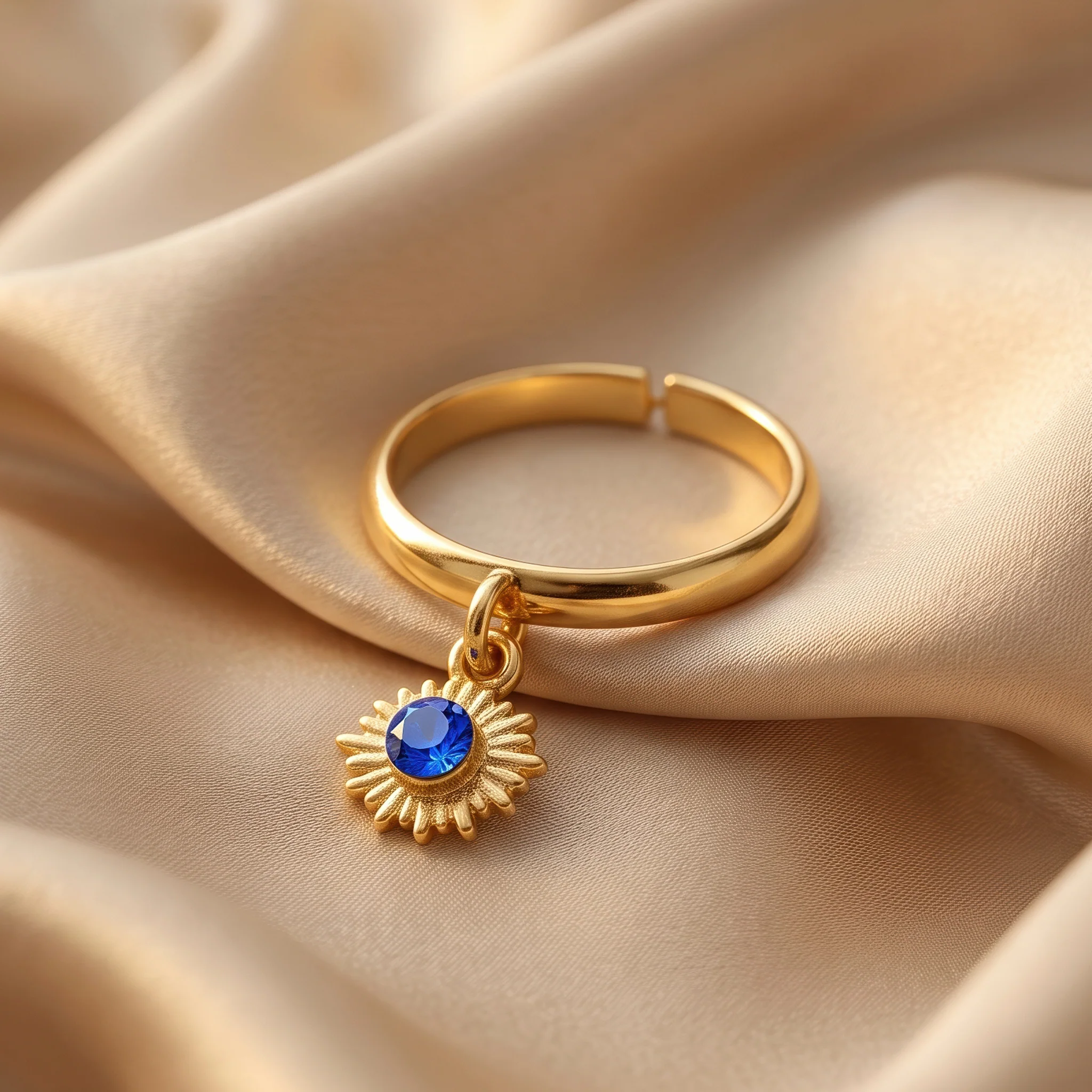 PRAO Ring Anti-Tarnish Starburst Evil Eye (Adjustable Size) - Image 4