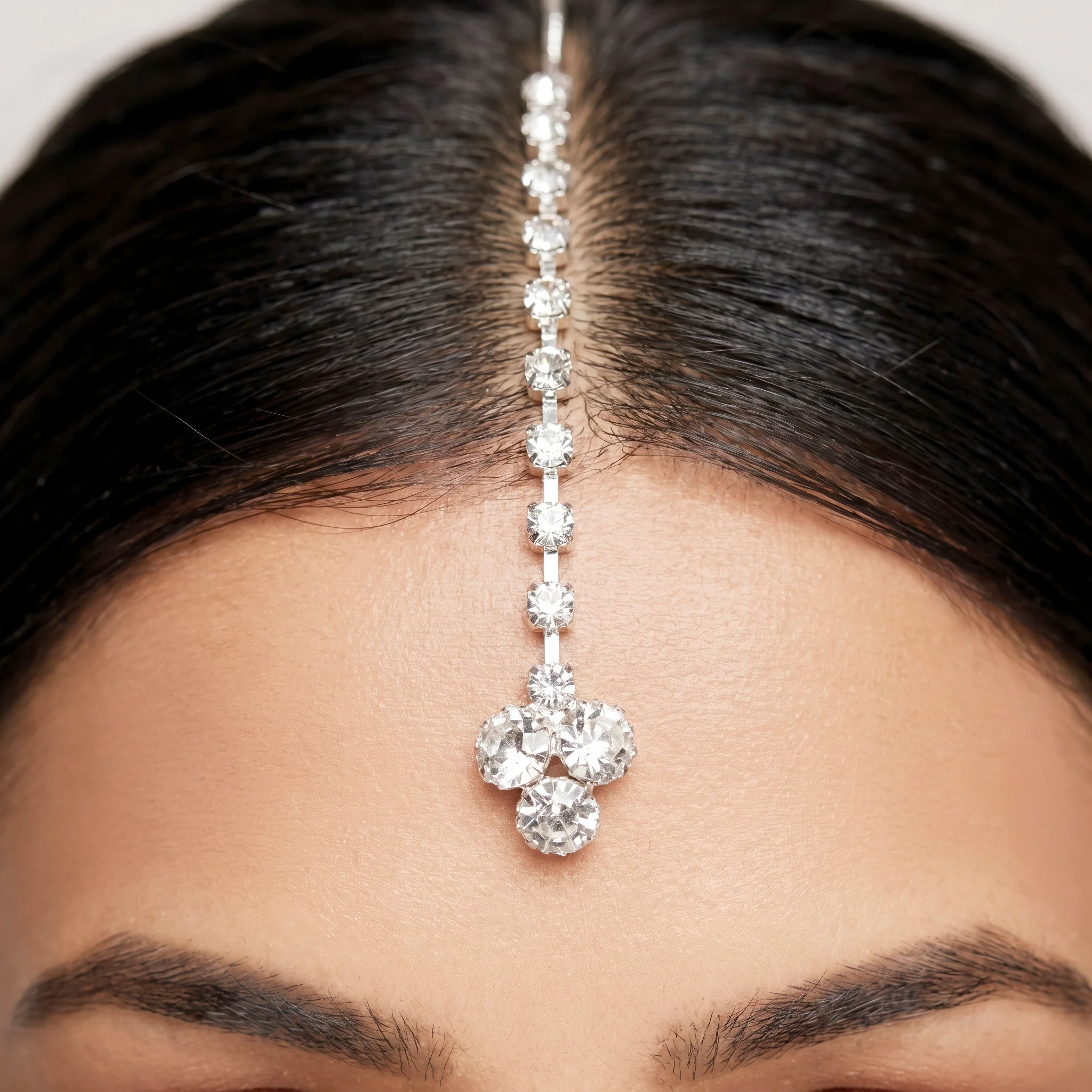 PRAO Necklace Anti-Tarnish Rectangle Crystal Fringe Set With Earrings - Image 4