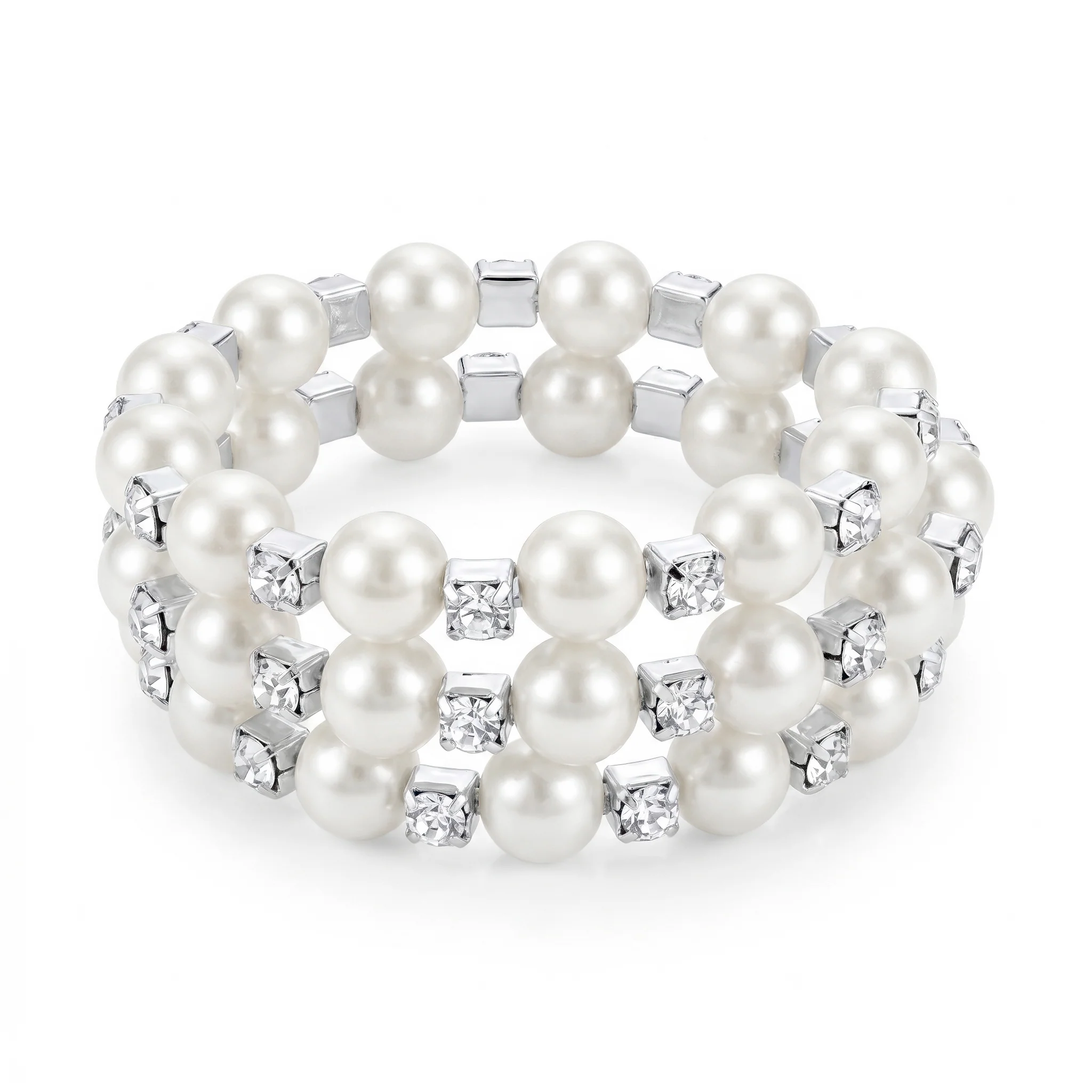 PRAO Bracelet Anti-Tarnish Triple-Row Stretchable Bangle (Adjustable Size) - Image 4