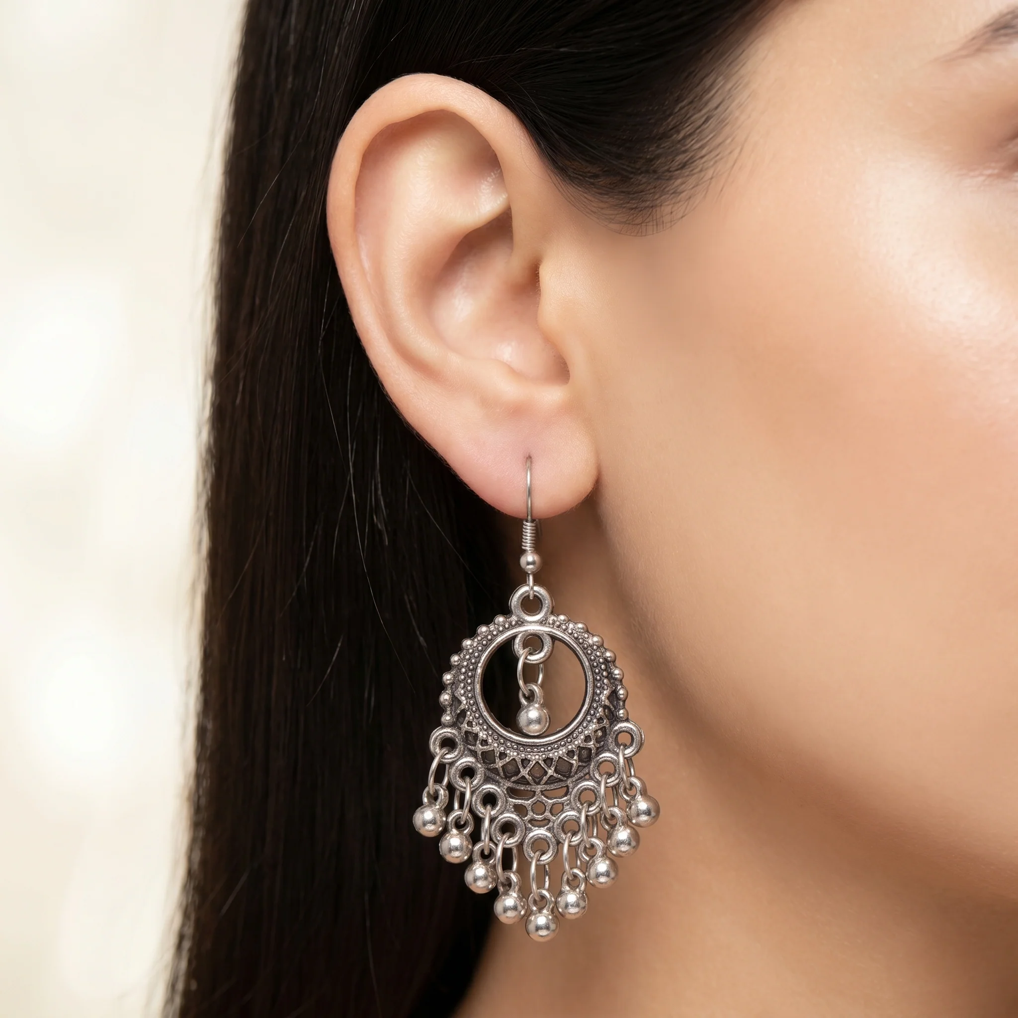 PRAO Necklace Anti-Tarnish Oxidized Statement Set With Earrings - Image 5