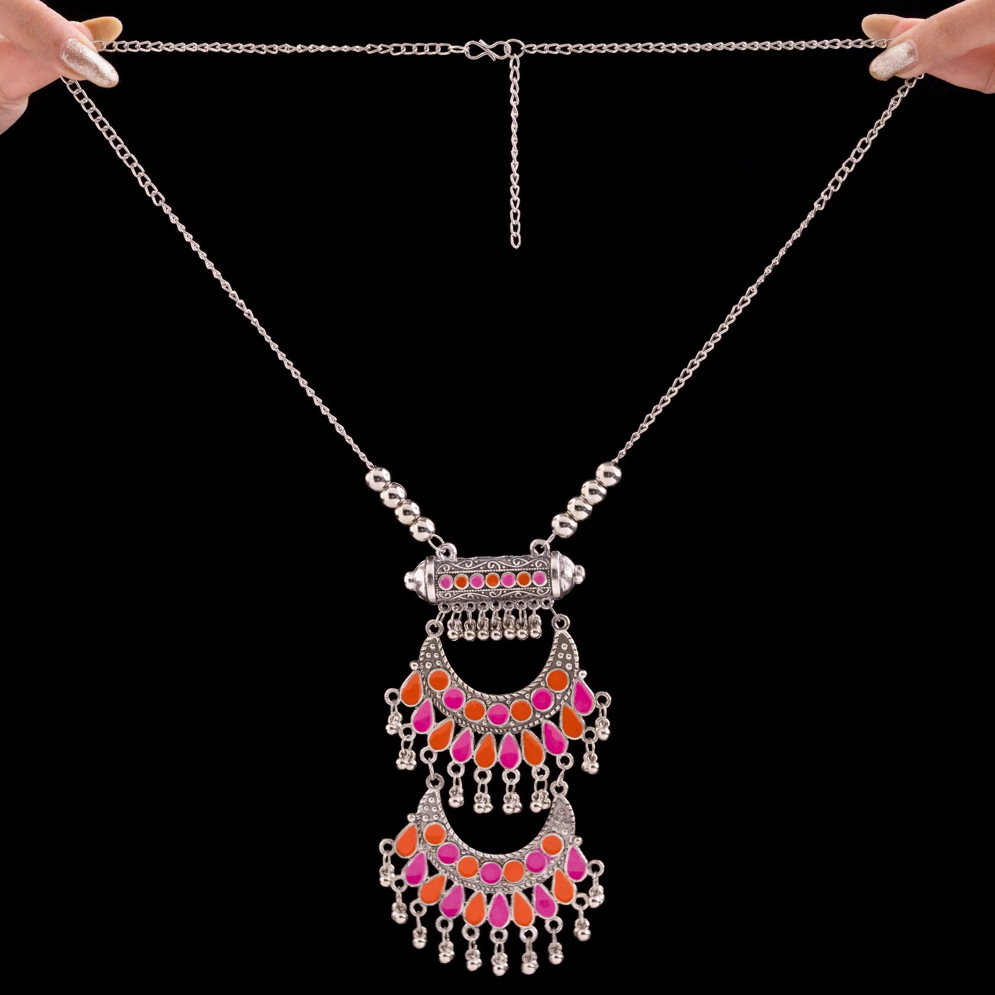 PRAO Necklace Colorful Cadence: PRAO Enameled Ghungroo - Image 5