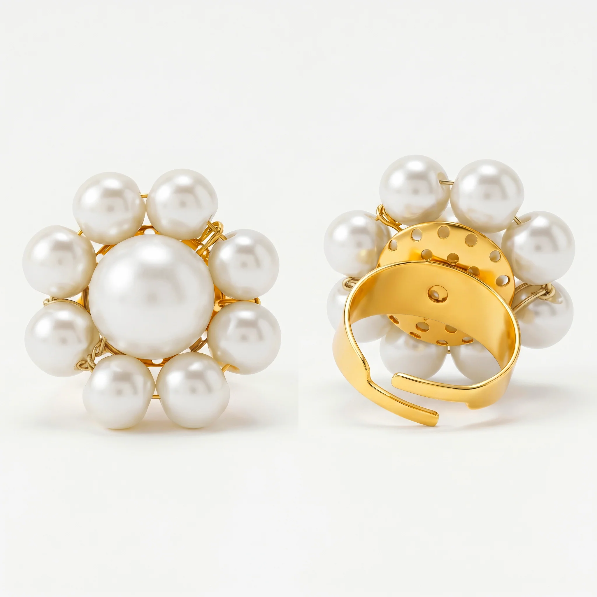 Anti-Tarnish Ring Oceanic Pearls (Adjustable Size) - Image 7