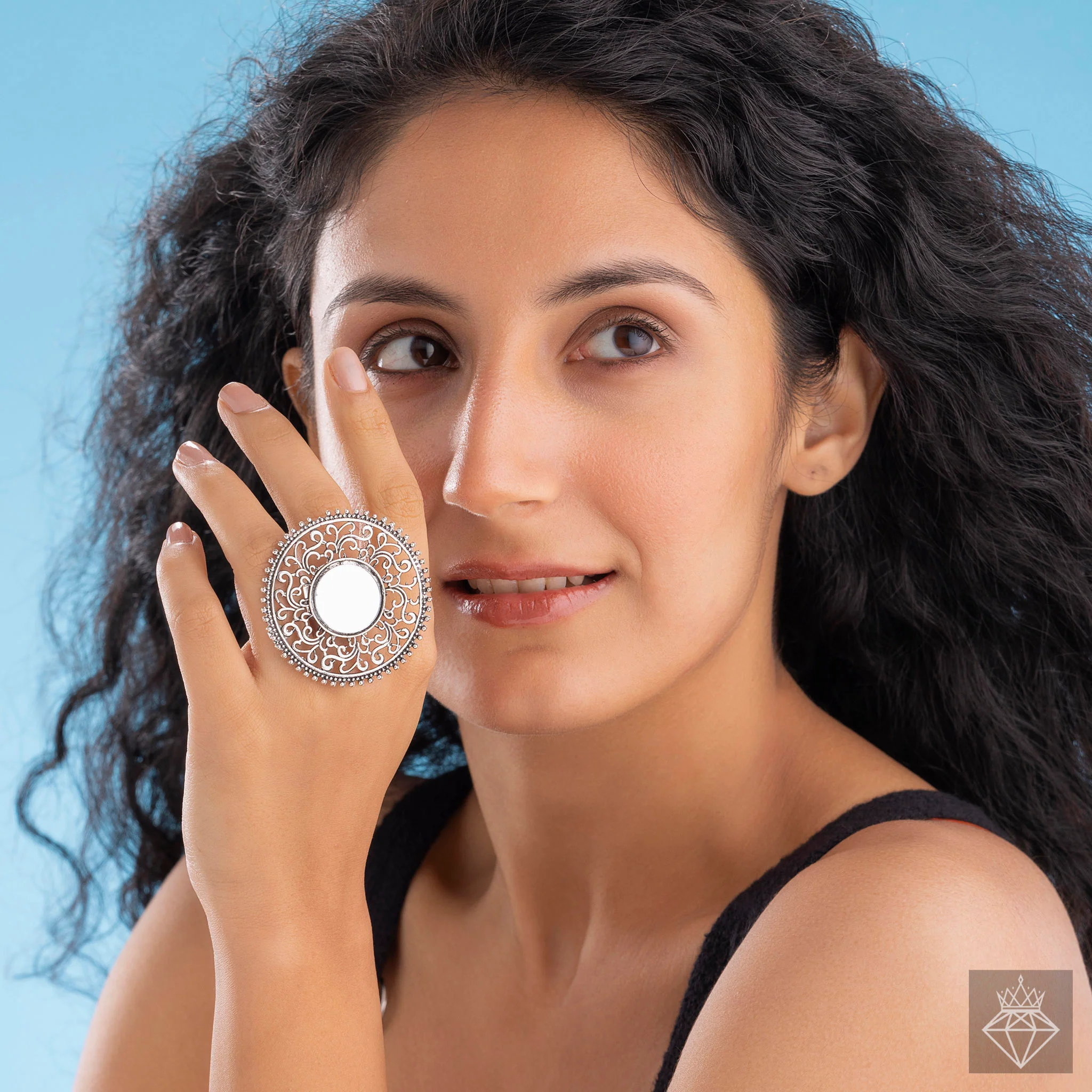 PRAO Ring Anti-Tarnish Reflective Aura Cocktail (Adjustable Size) - Image 3