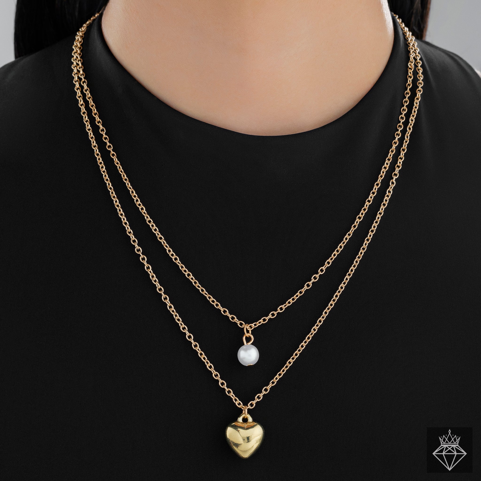 PRAO Necklace Anti-Tarnish Multilayered Chain - Image 2