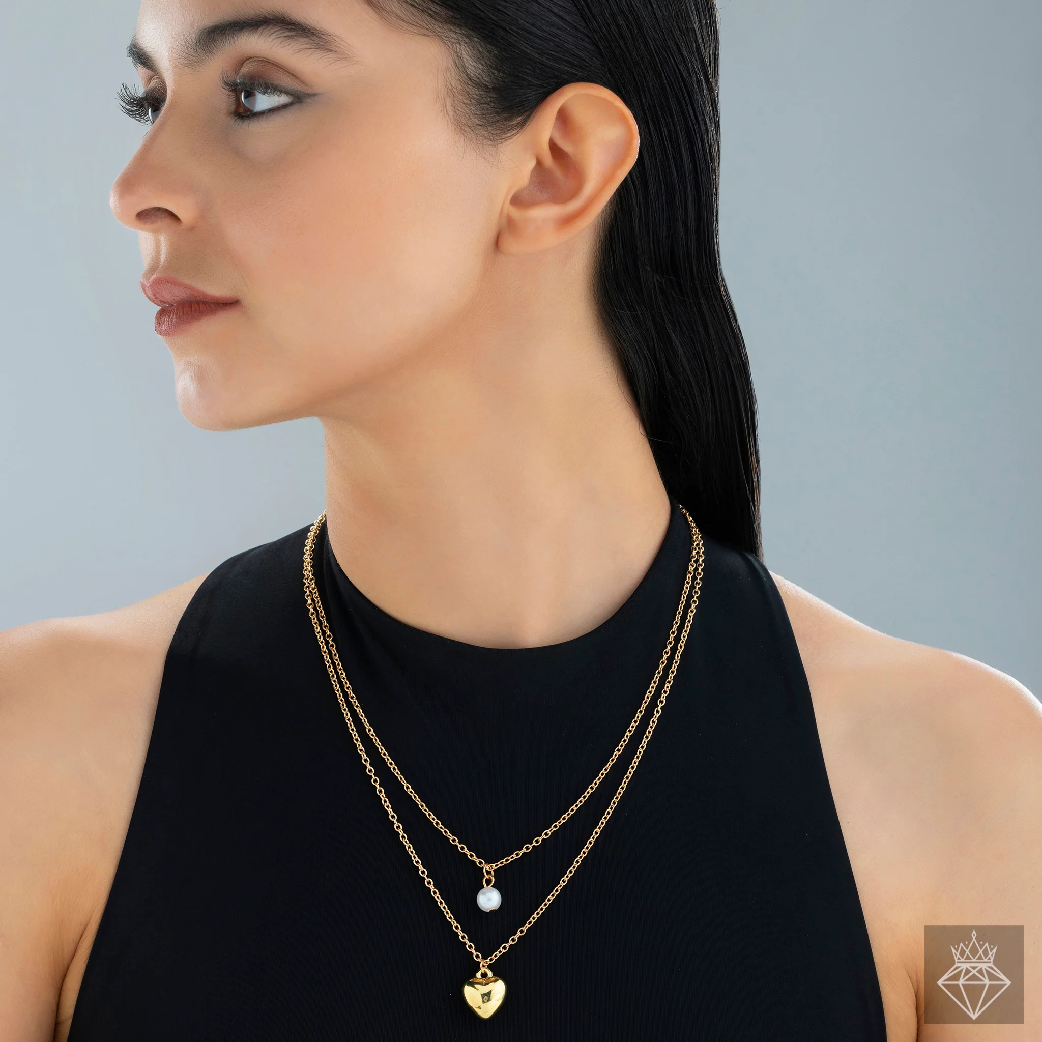 PRAO Necklace Anti-Tarnish Multilayered Chain - Image 3
