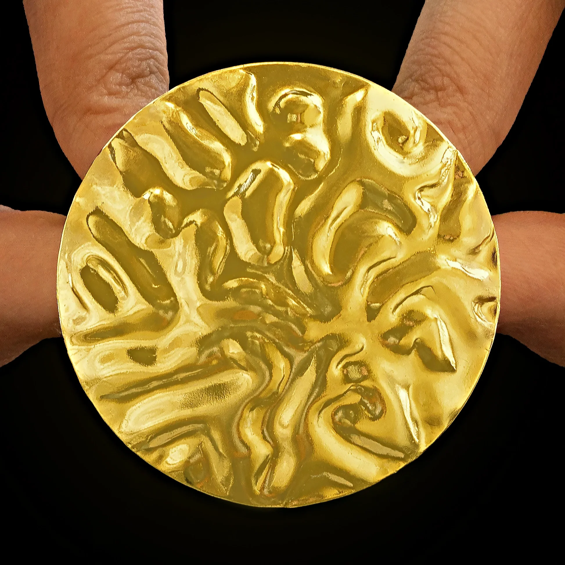 PRAO Ring Anti-Tarnish Hammered Coin (Adjustable Size) - Image 5