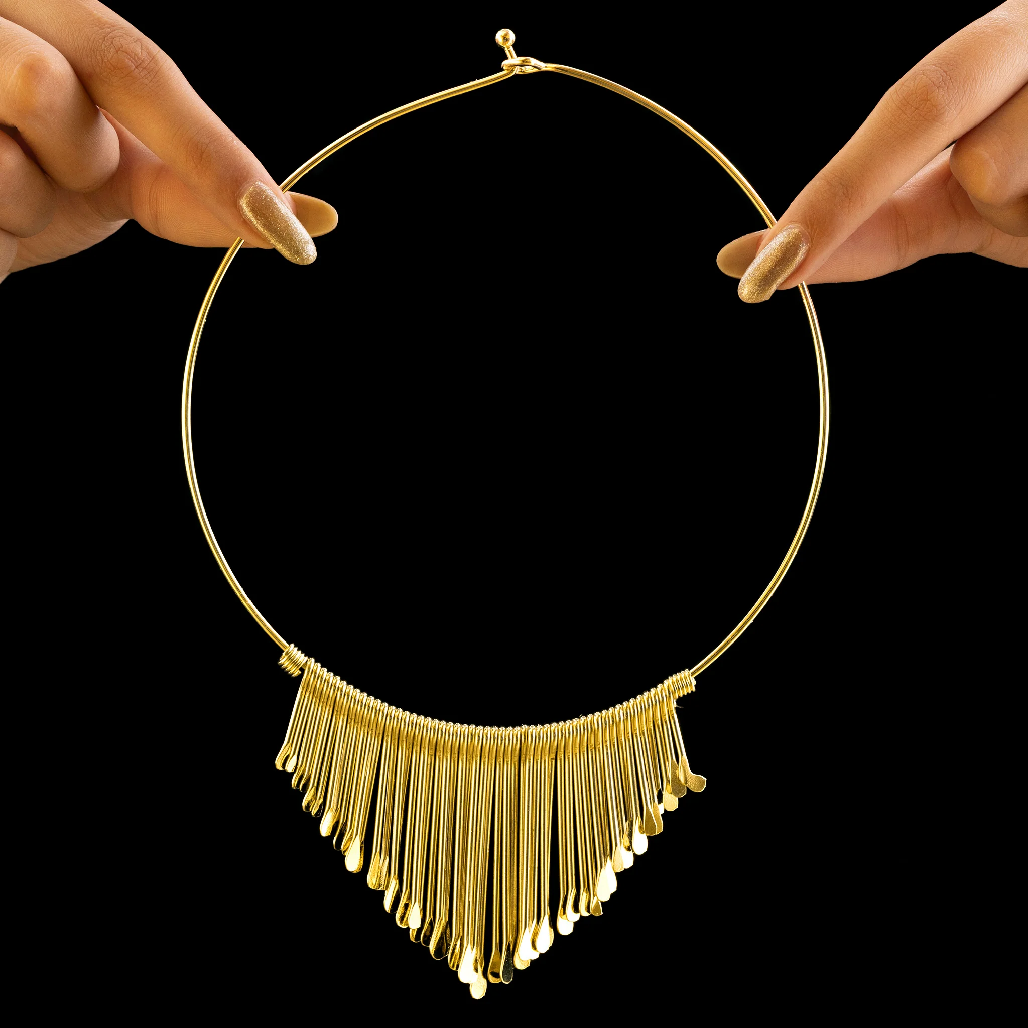 PRAO Necklace Anti-Tarnish Gold Plated Hasli - Image 3