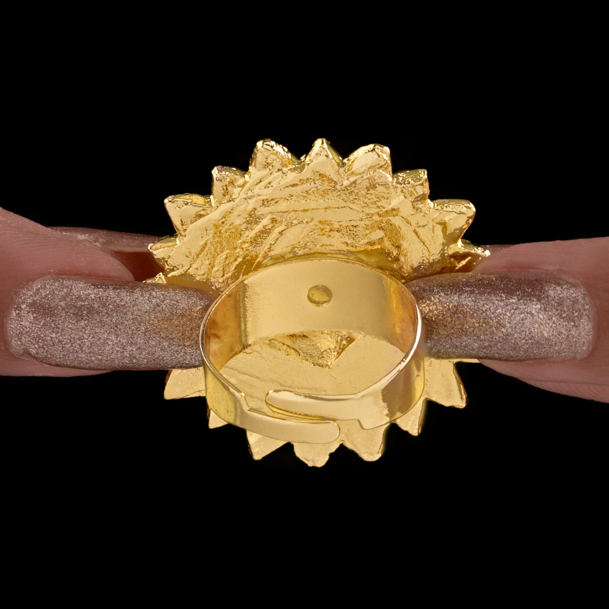 PRAO Ring Anti-Tarnish Golden Flower (Adjustable Size) - Image 6