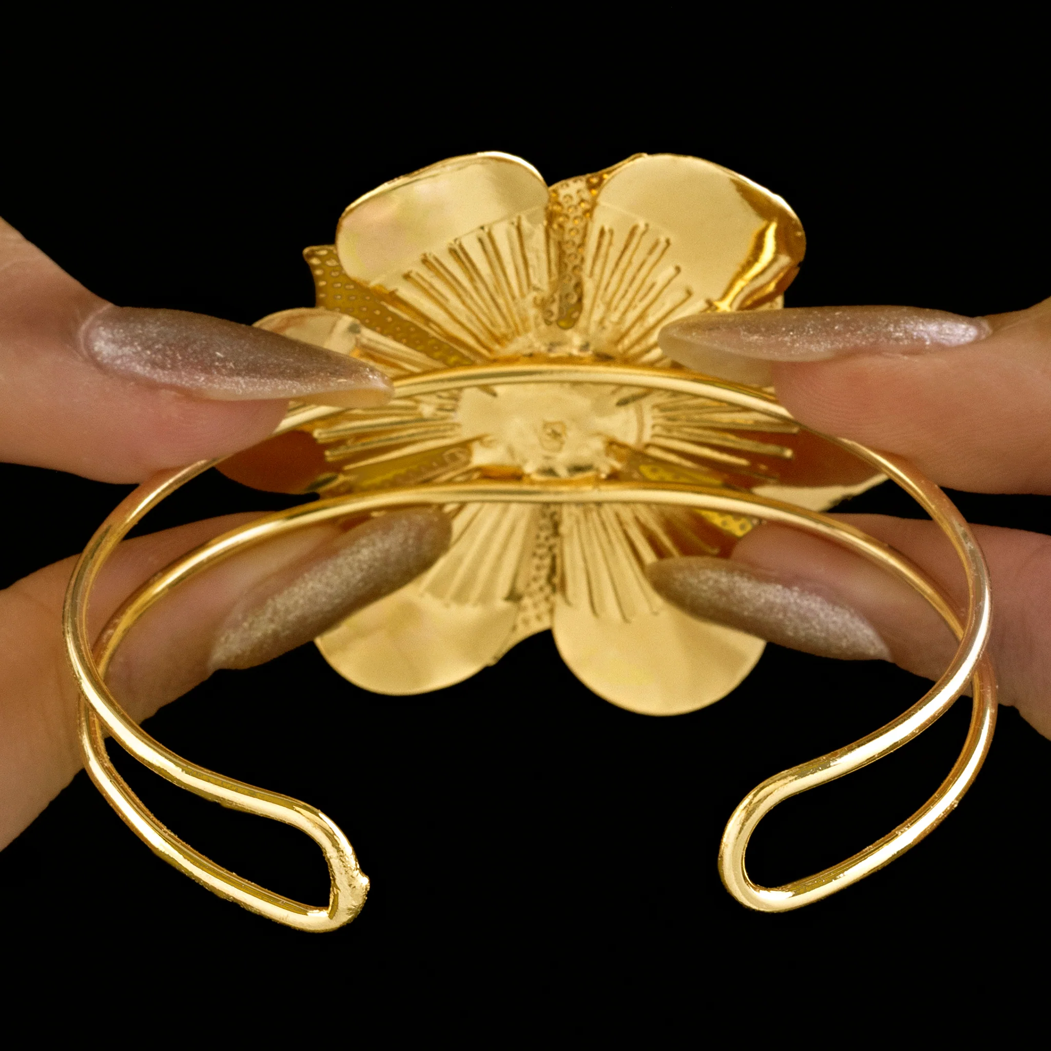 PRAO Bracelet Anti-Tarnish Ruby Flower (Adjustable Size) - Image 4