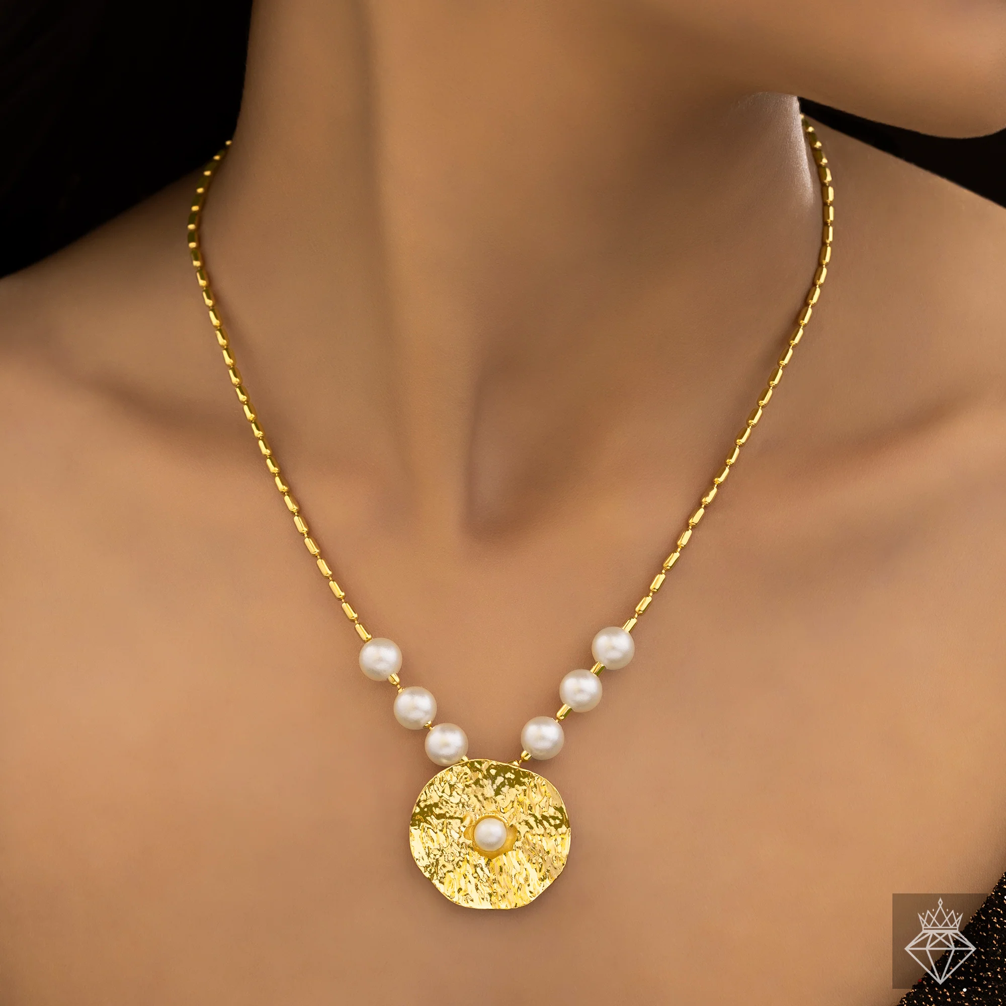 PRAO Necklace Anti-Tarnish Golden Set With Earrings - Image 2