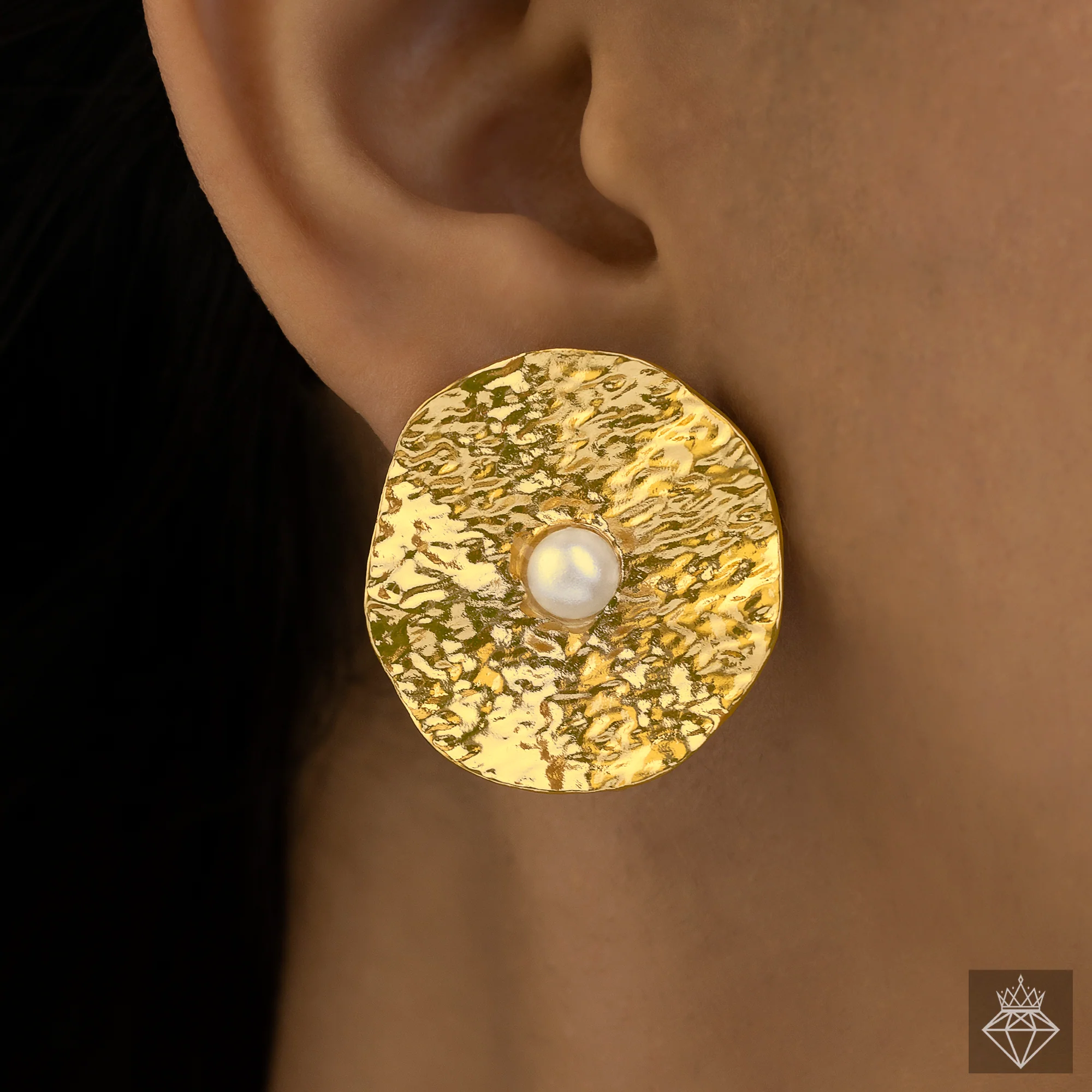 PRAO Necklace Anti-Tarnish Golden Set With Earrings - Image 3