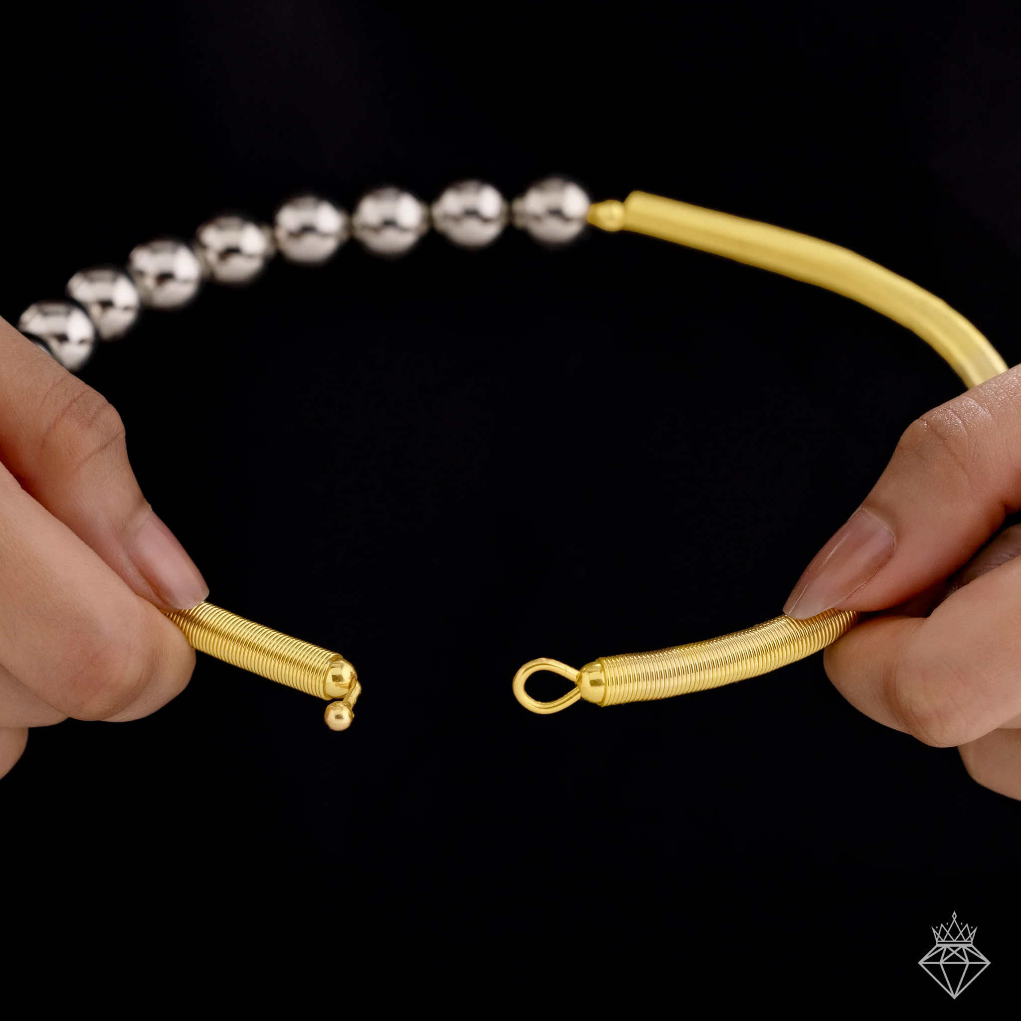 PRAO Necklace Anti-Tarnish Spring & Balls Hasli - Image 6