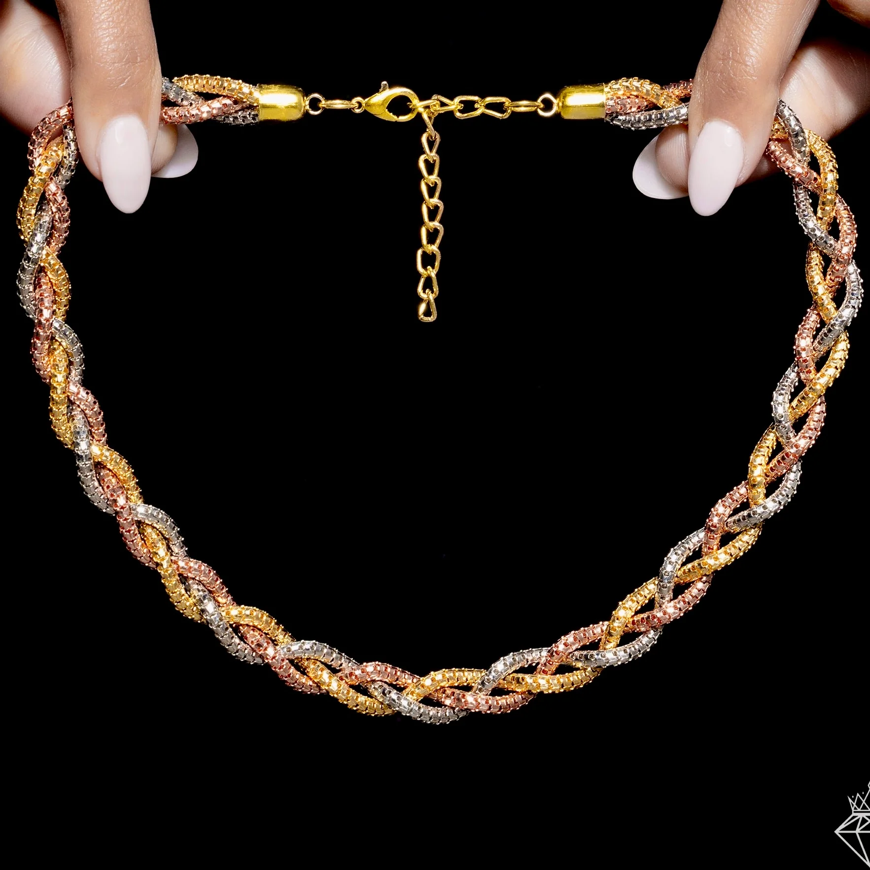 PRAO Necklace Anti-Tarnish Tri-Tone - Image 3