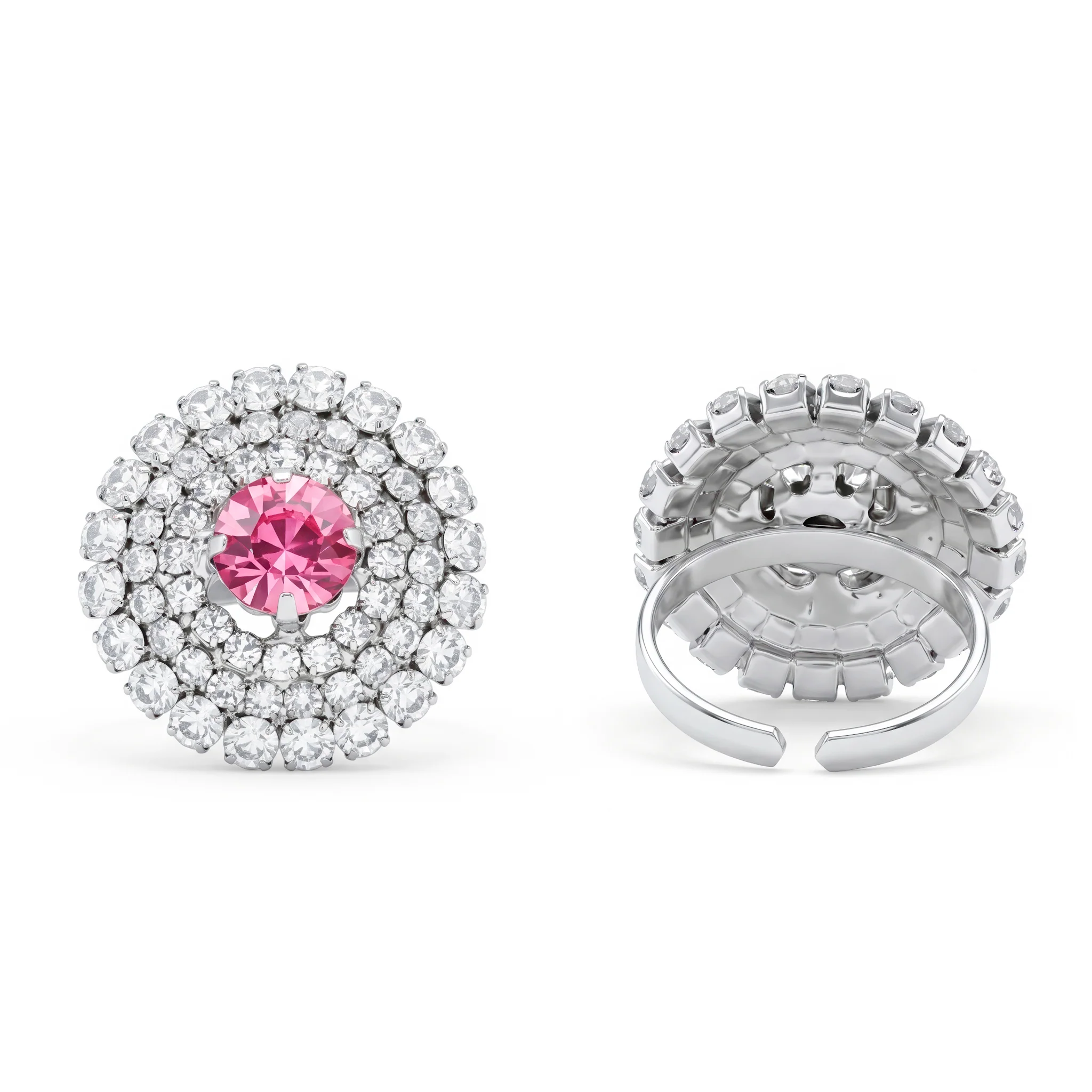PRAO Ring Anti-Tarnish Cocktail Crystal (Adjustable Size) - Image 3