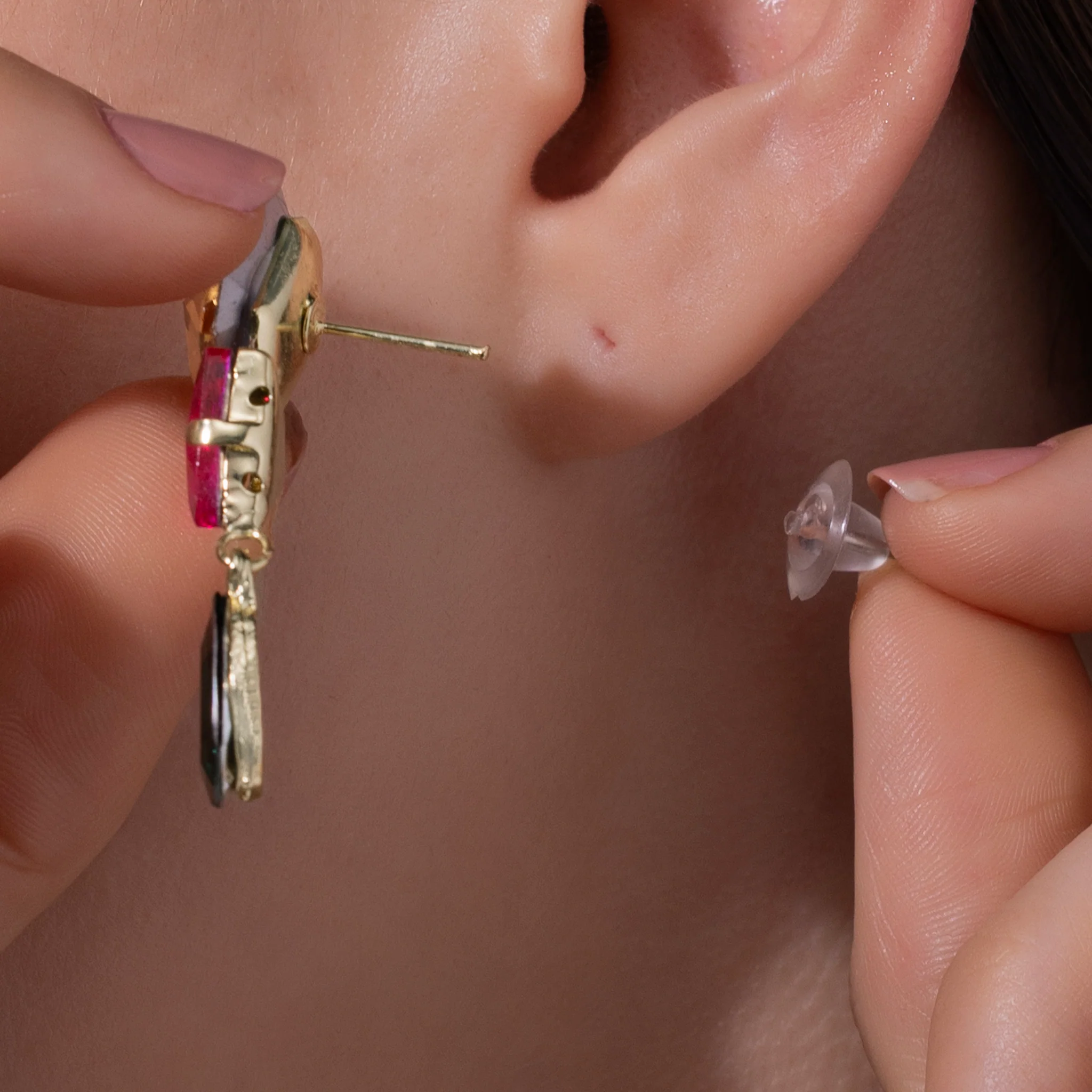 PRAO Earrings Anti-Tarnish Tri-Shape Danglers - Image 7