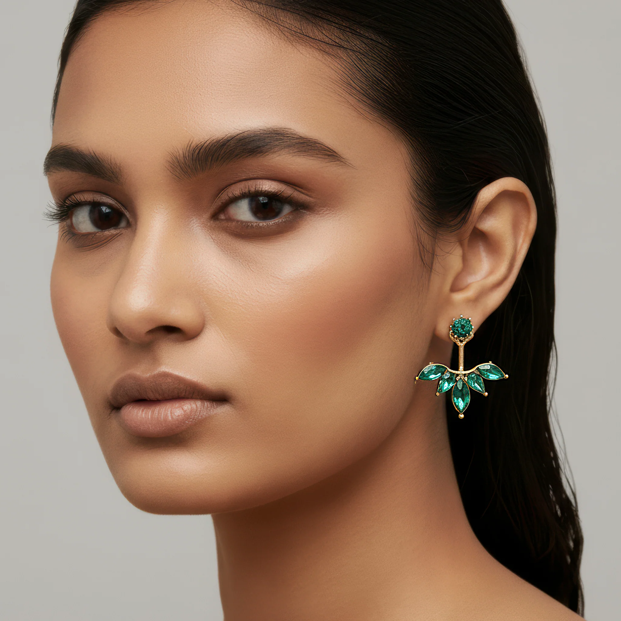 PRAO Earrings Anti-Tarnish Solitaire Drop Studs - Image 2