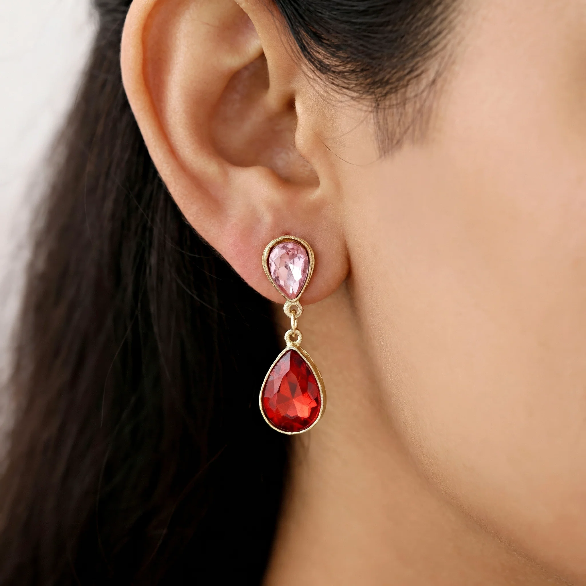 PRAO Necklace Anti-Tarnish Waterdrop Crystal Set With Earrings - Image 4