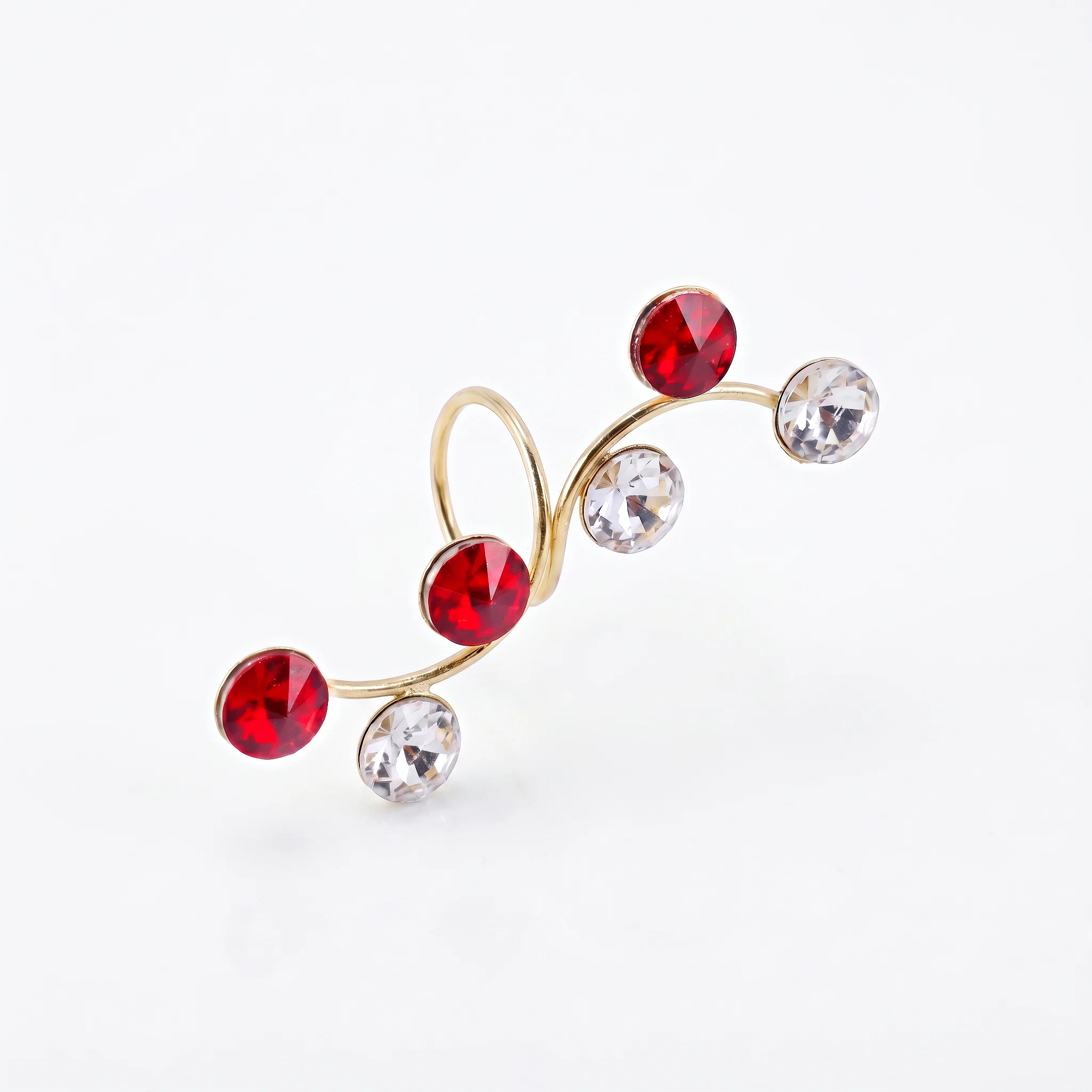 PRAO Ring Anti-Tarnish Wavy Openable Crystal (Adjustable Size) - Image 3