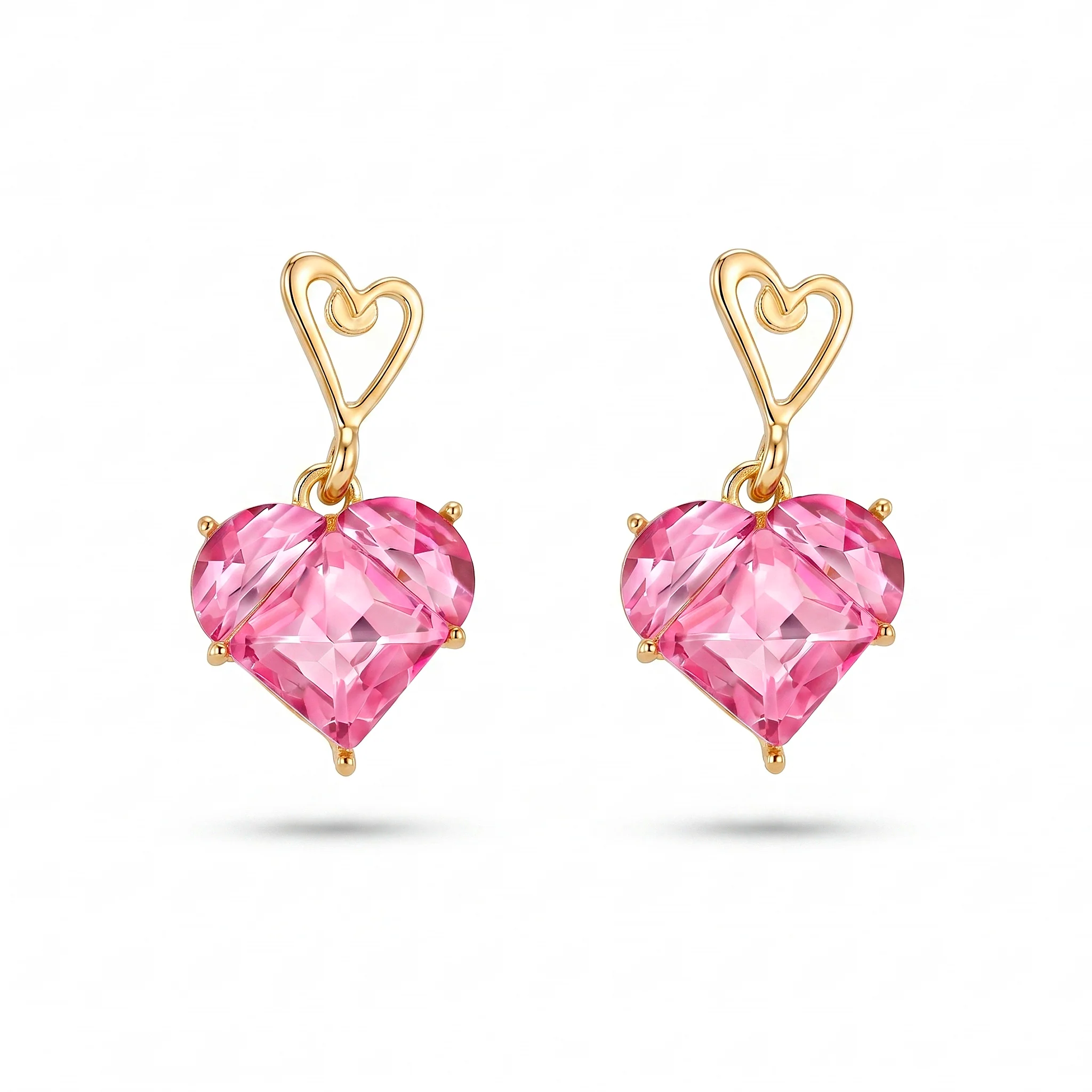PRAO Earrings Anti-Tarnish Illusion Set Mini Crystal Dangles